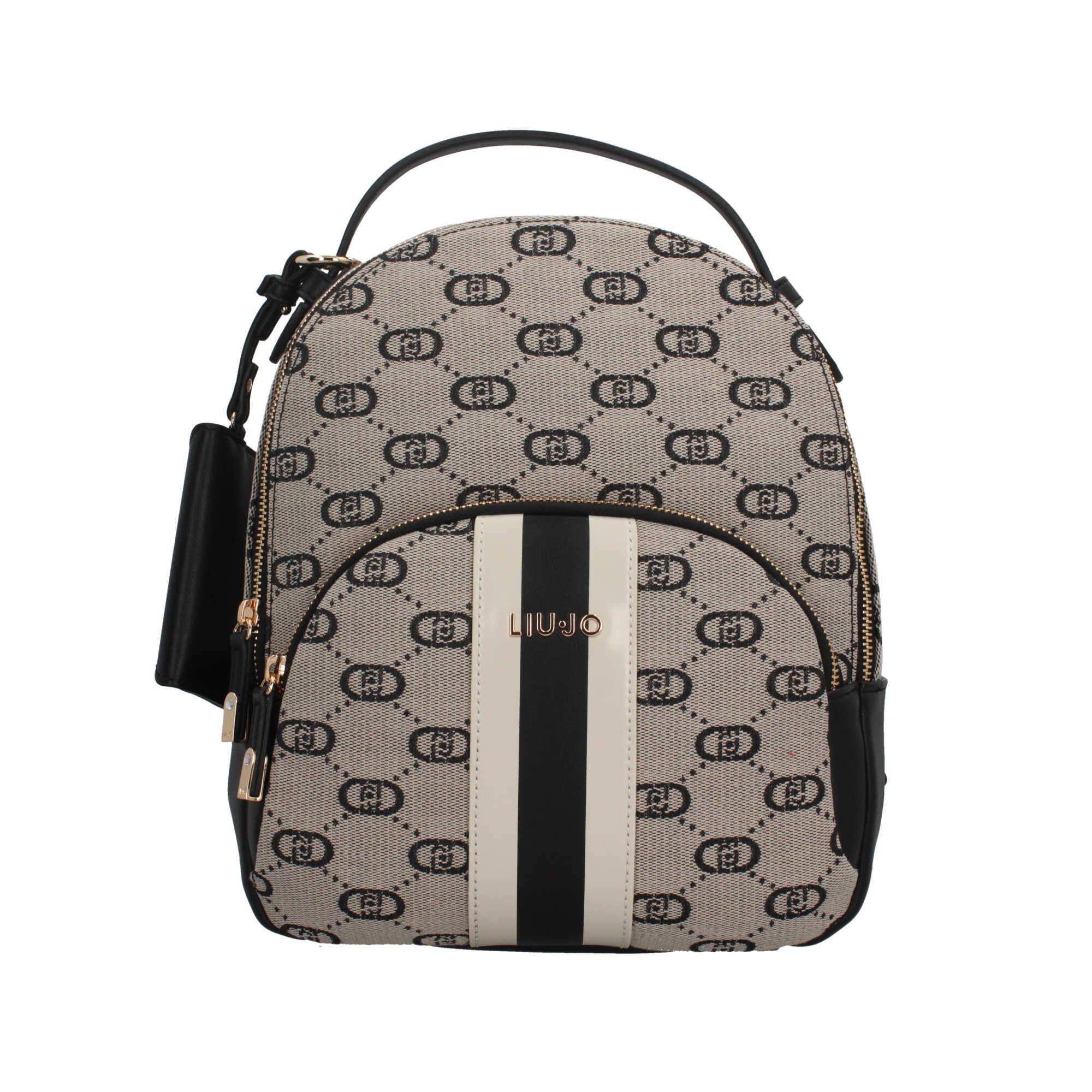 Zaino Donna Liu Jo in Tessuto Monogram con Pochette Coordinata Nero TU | Giò Fashion