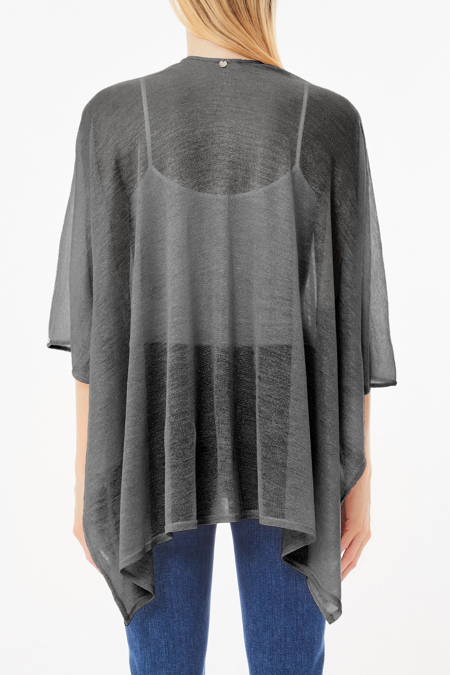 Liu Jo kimono leggero con taglio asimmetrico Nero TU | Giò Fashion