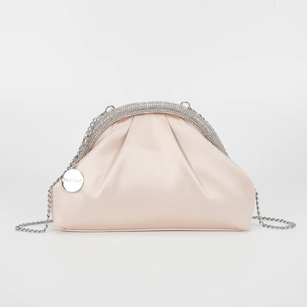 Borsa elegante donna Mimi Mua con strass e tracolla a catena
