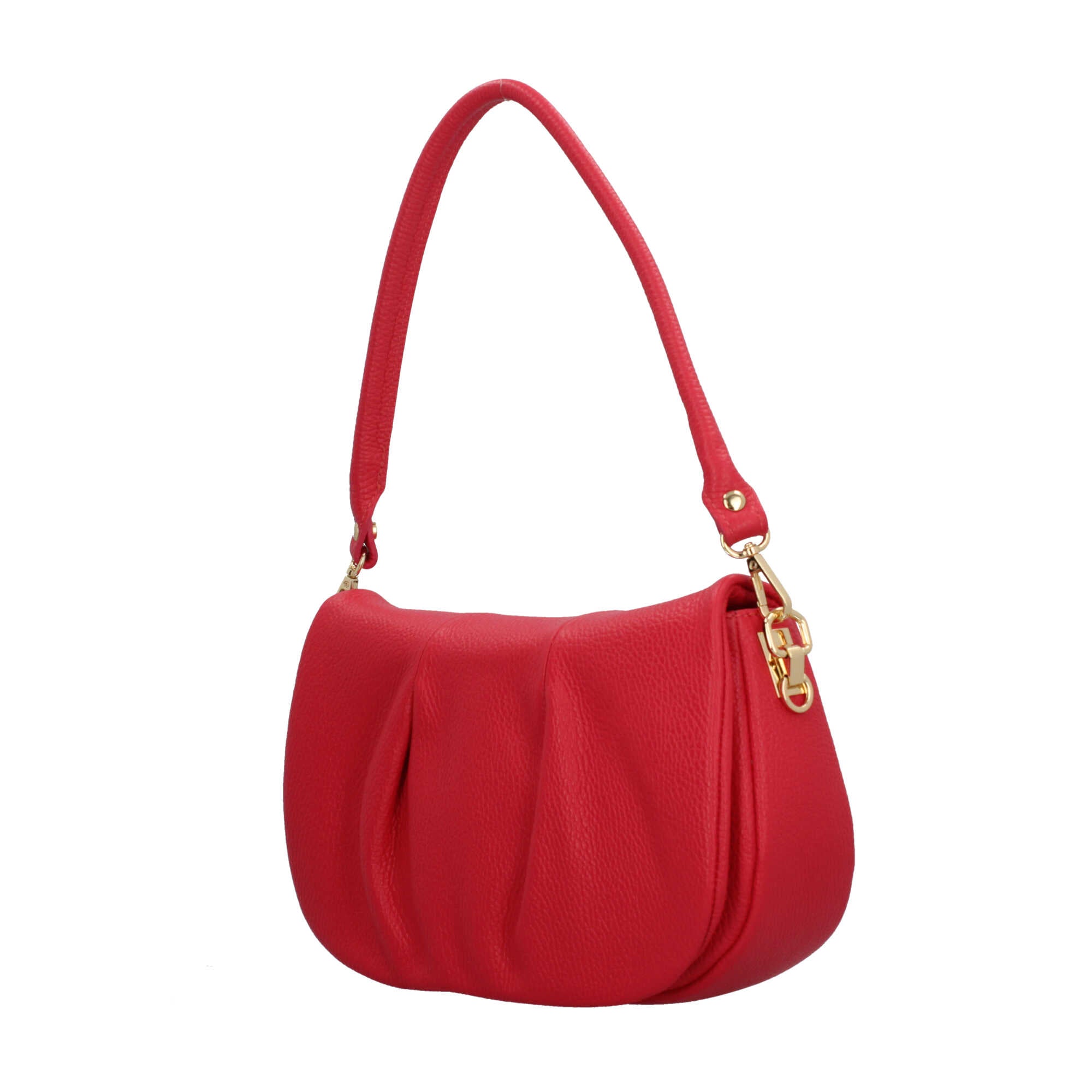 Borsa a spalla in pelle autentica Made in Italy Rosa Taglia Unica | Giò Fashion