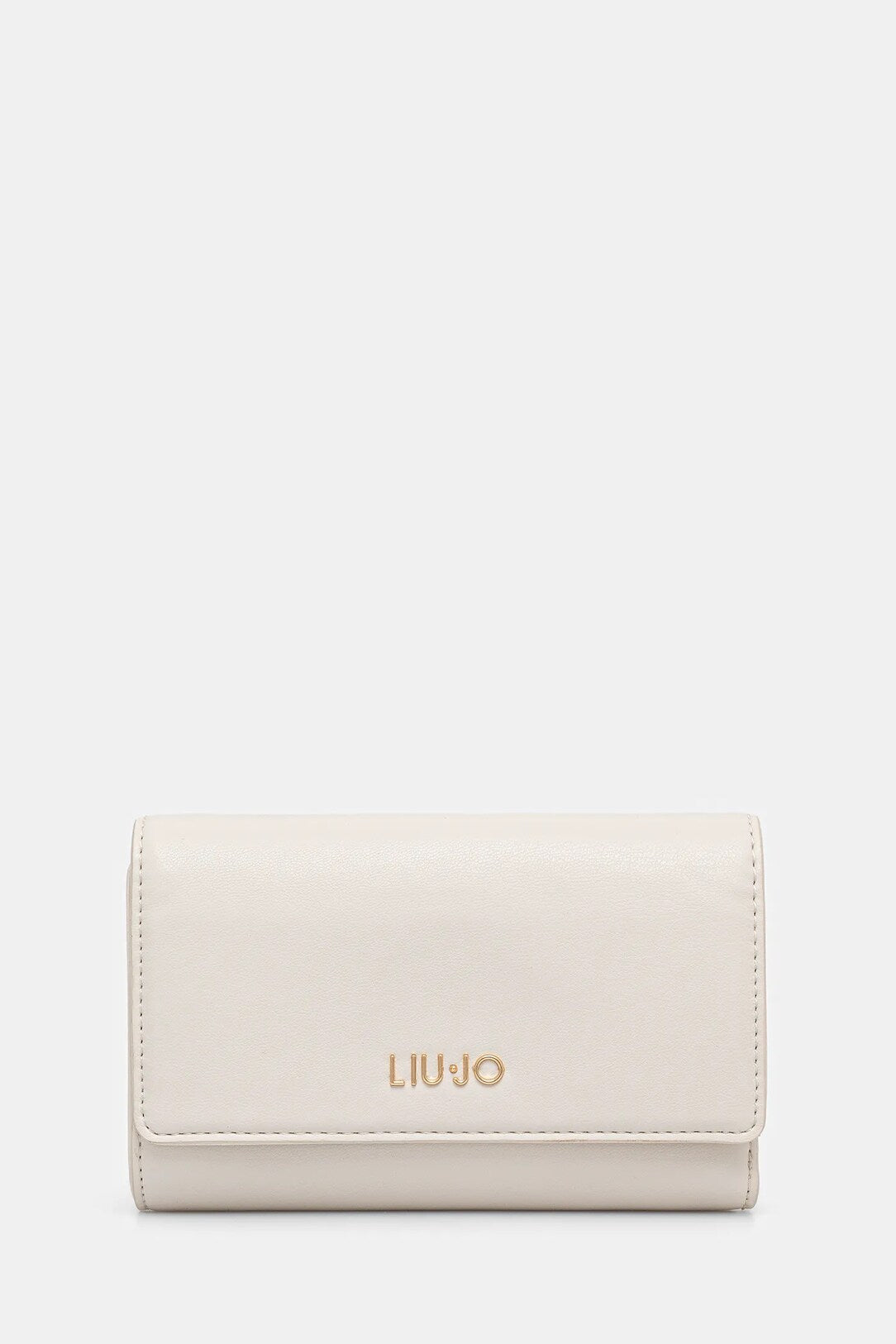 Portafoglio Donna Liu Jo con Chiusura a Patta e Logo Frontale Beige TU | Giò Fashion