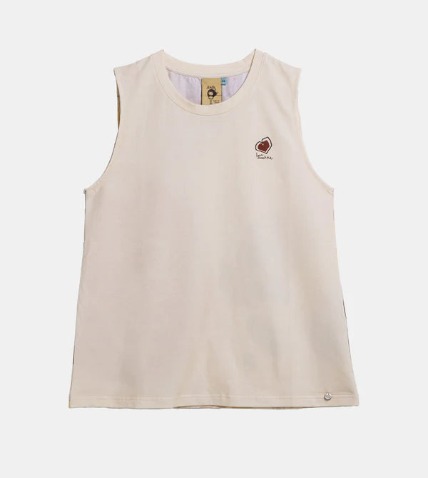Top smanicato Anekke con dettagli a contrasto Beige S/M | Giò Fashion