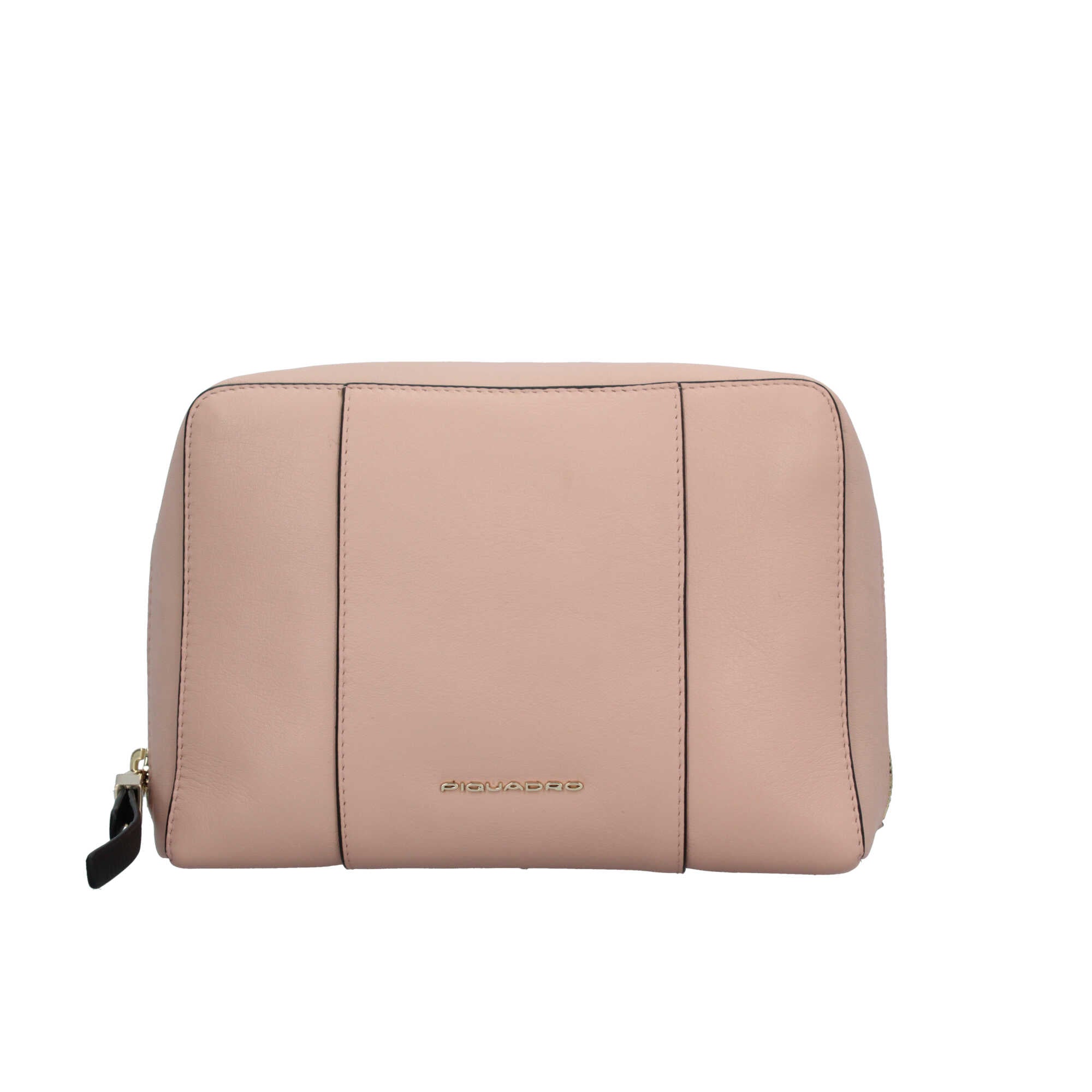 Piquadro beauty case in pelle con design elegante e capiente