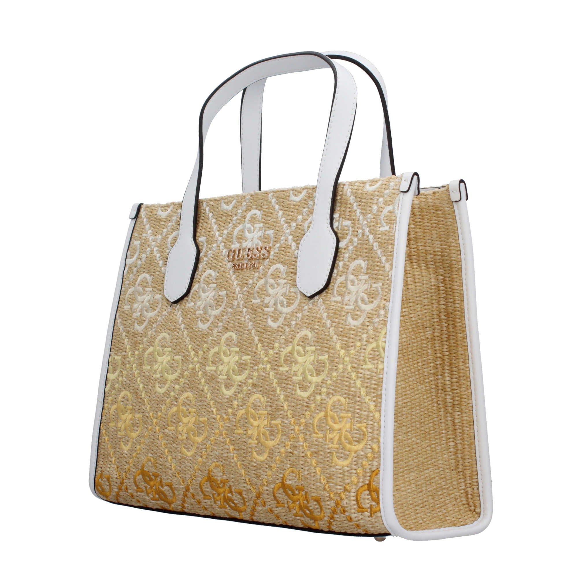 Borsa shopper Guess con effetto intrecciato, manici e tracolla regolabile