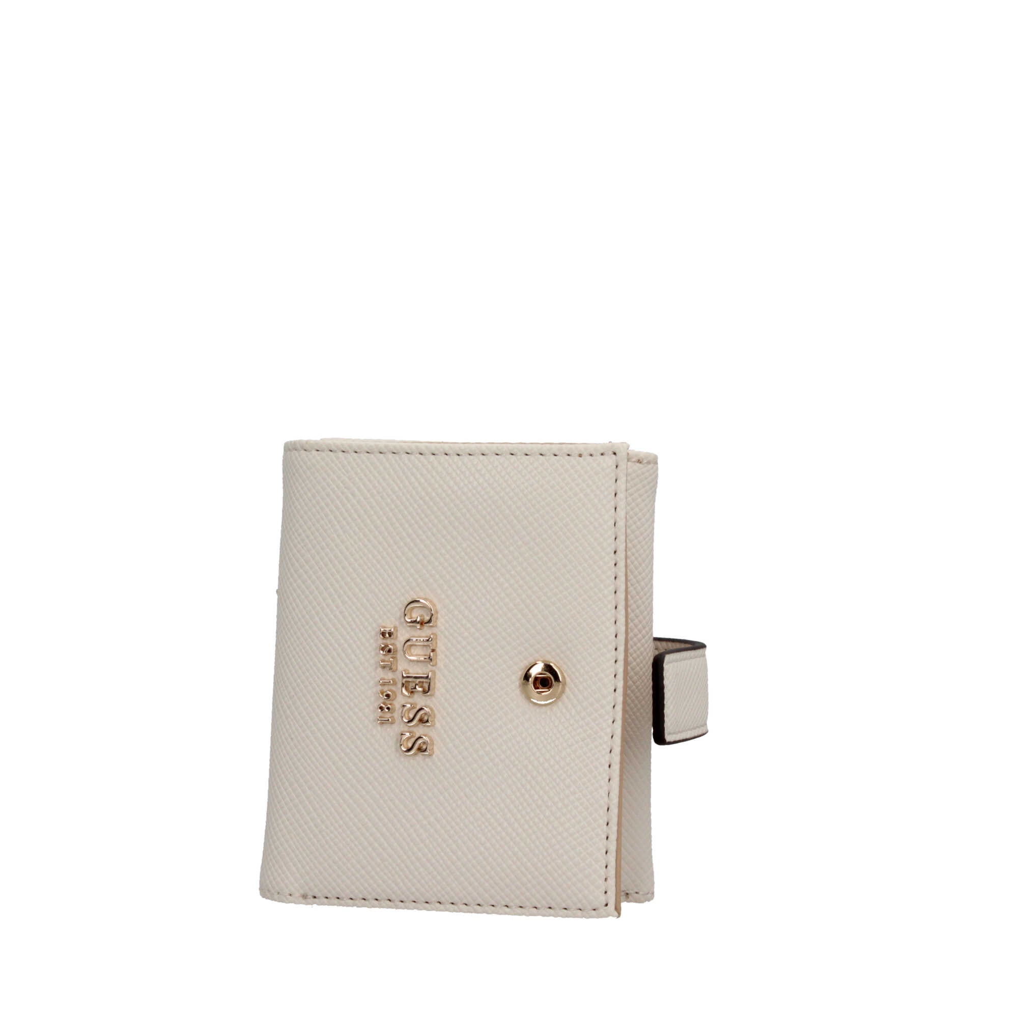 Portafoglio Guess zip-around con logo ricamato Bianco TU | Giò Fashion