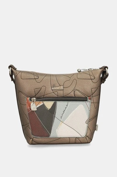 Borsa Tracolla Anekke Donna Stile Casual con Zip e Tracolla Regolabile Beige TU | Giò Fashion
