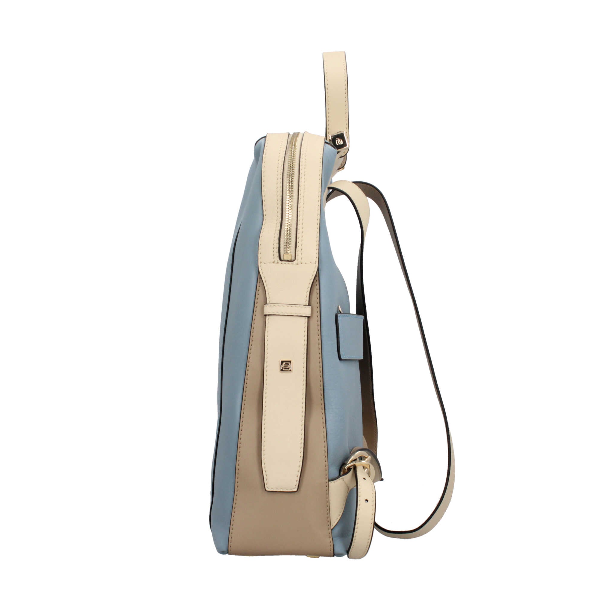 Piquadro zaino porta PC 14" in pelle con protezione antiurto