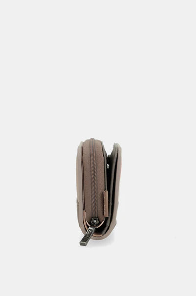 Portafoglio donna Anekke piccolo con zip compatto porta monete Beige TU | Giò Fashion
