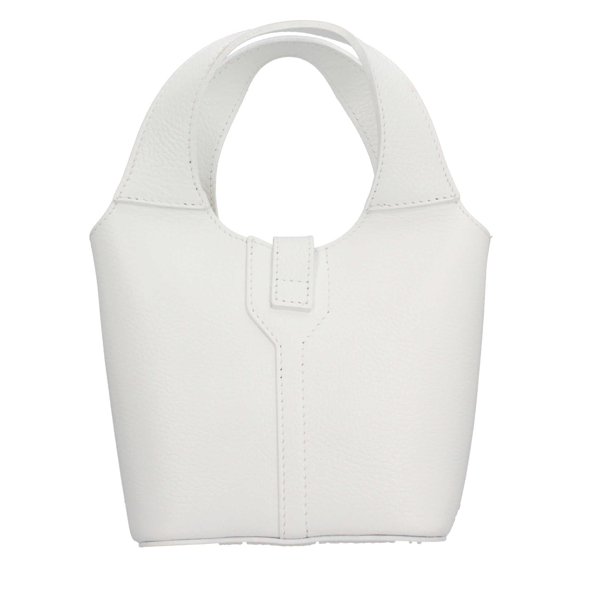 Borsa Made in Italy a mano in vera pelle con chiusura a lucchetto