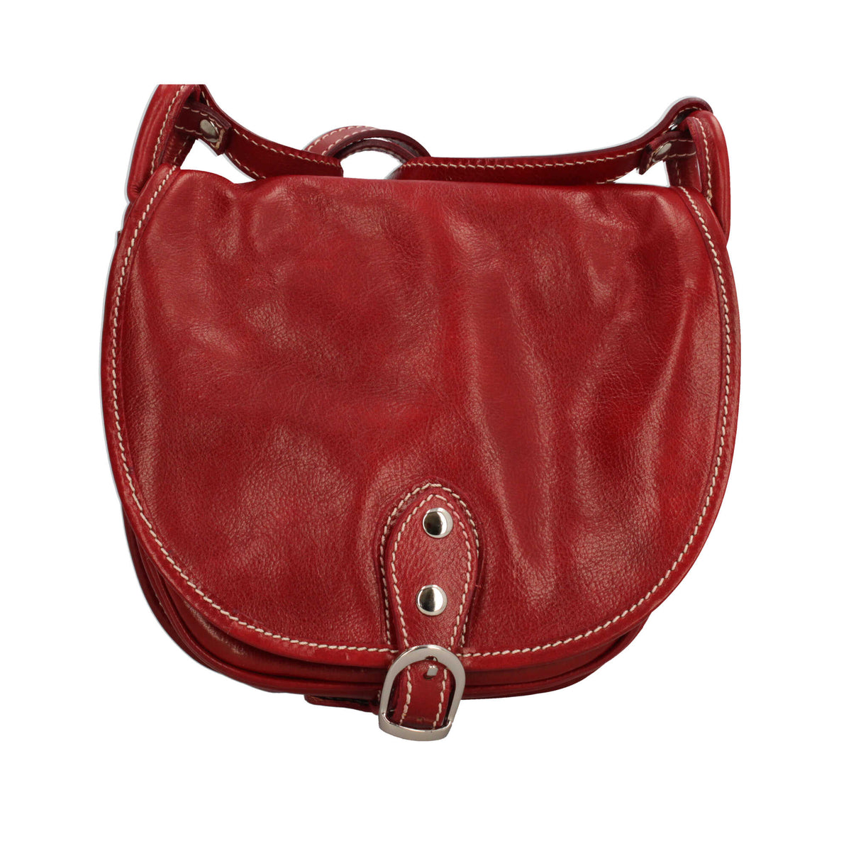 borsa a spalla con chiusura con patta made in italy in vera pelle BORDEAUX TU | Giò Fashion