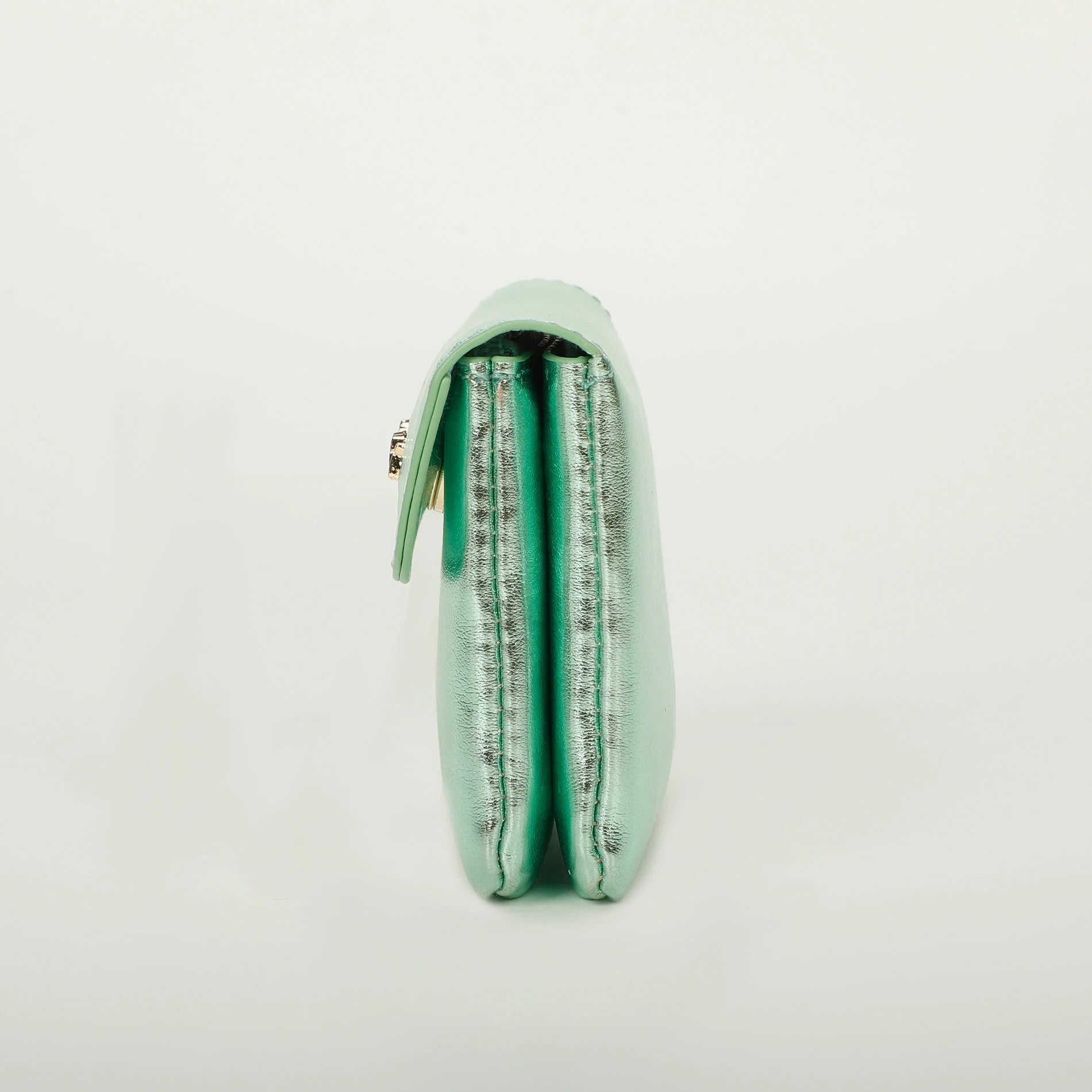 Portafoglio compatto Mimi Mua in materiale metallizzato Verde TU | Giò Fashion