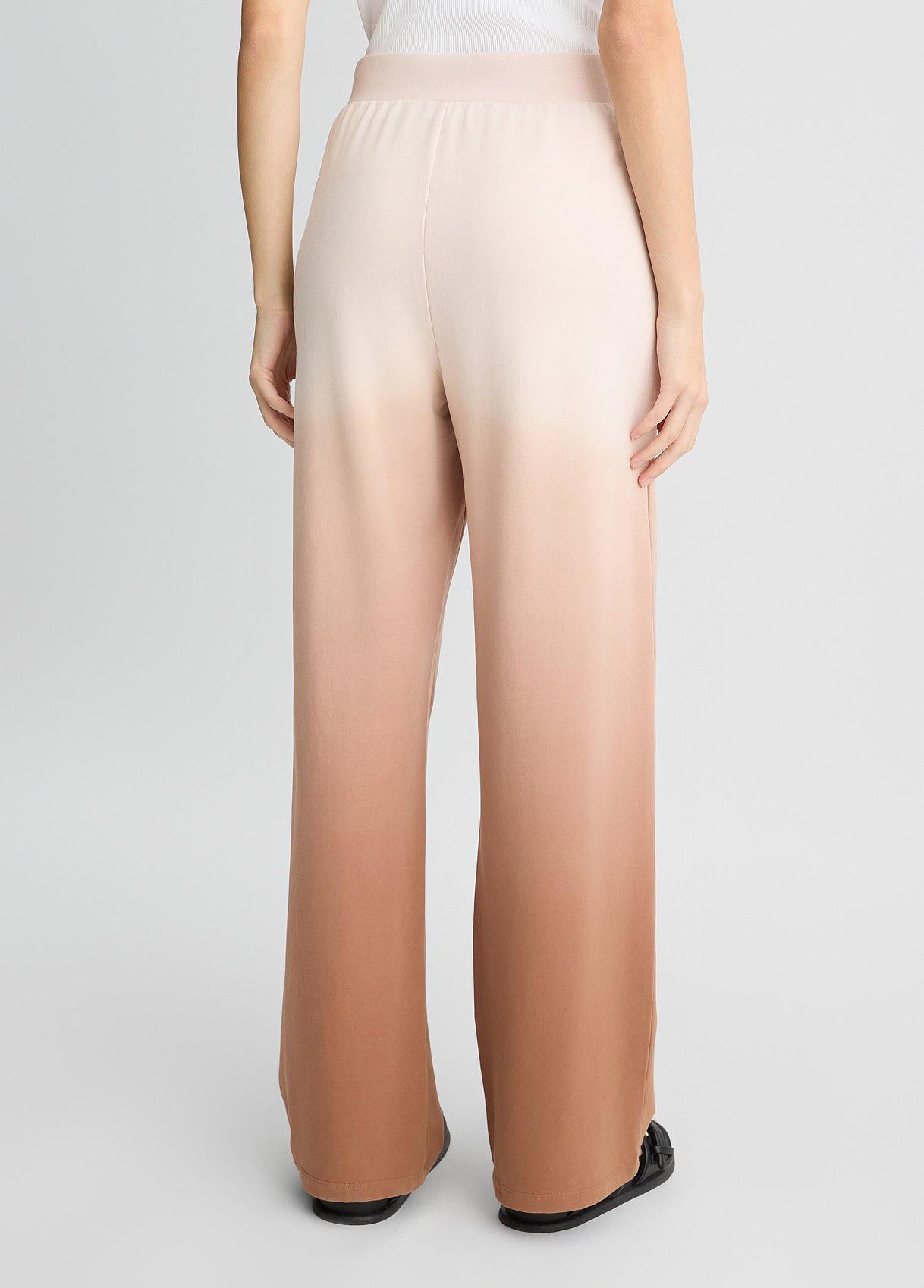 Pantaloni Liu Jo in tessuto fluido con logo applicato Marrone L | Giò Fashion