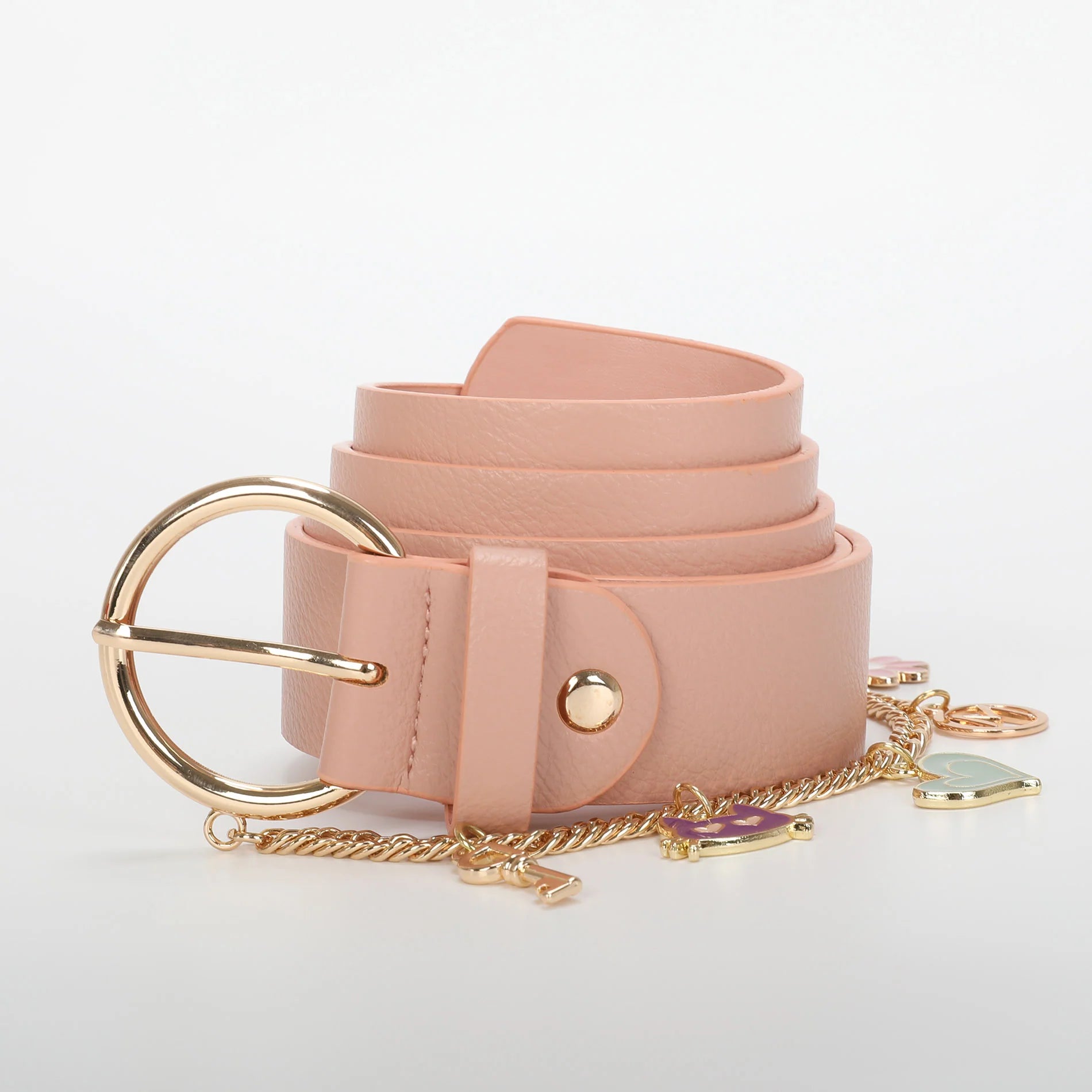 Cintura basic Mimi Mua con dettagli oro Rosa TU | Giò Fashion
