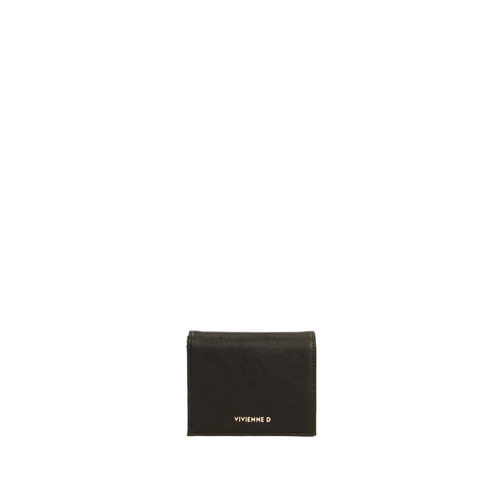 Portafoglio Vivienne D compatto donna stile elegante moderno Nero TU | Giò Fashion