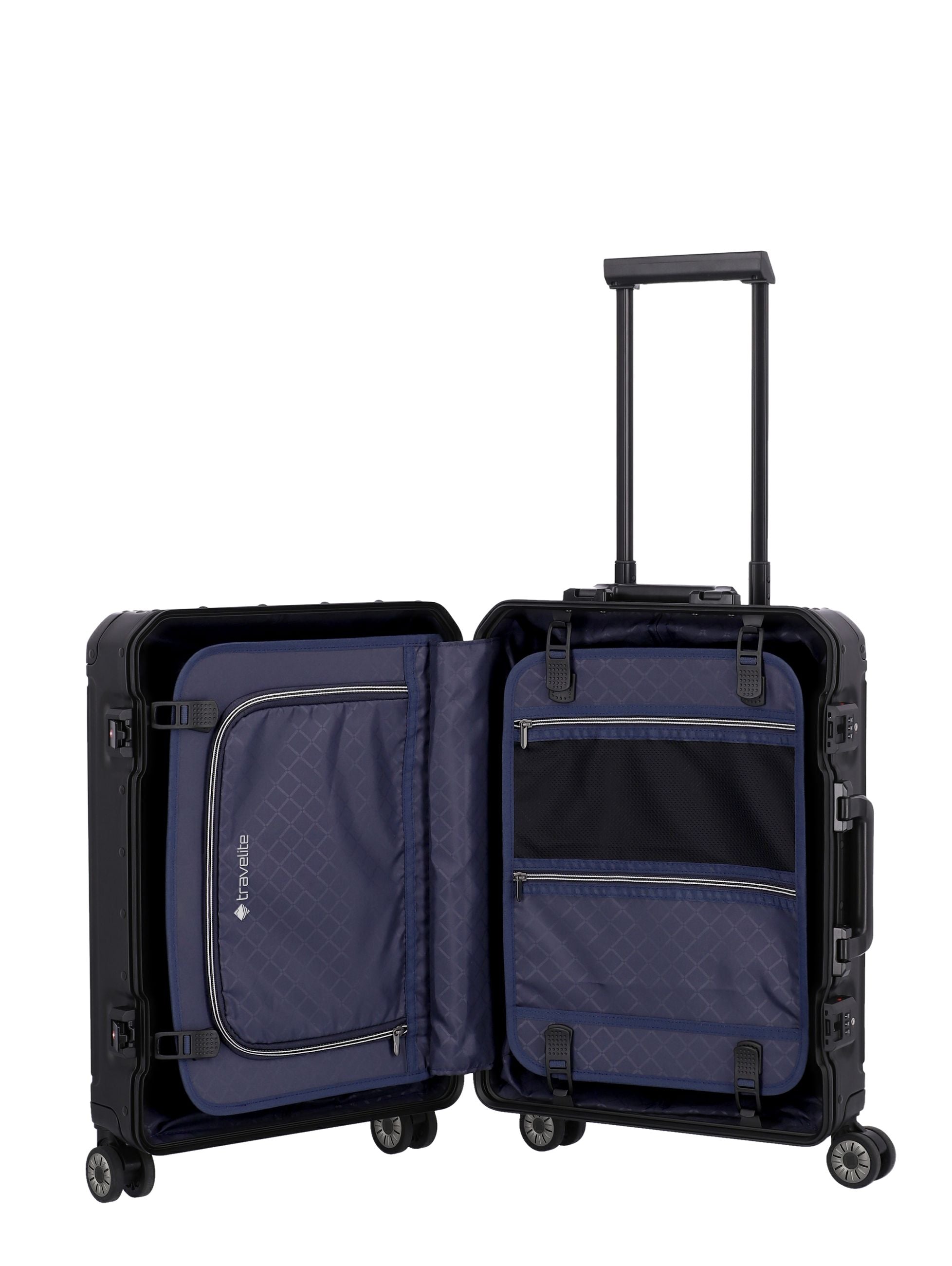 Valigia bagaglio a mano Travelite Next S in alluminio con TSA e ruote doppie