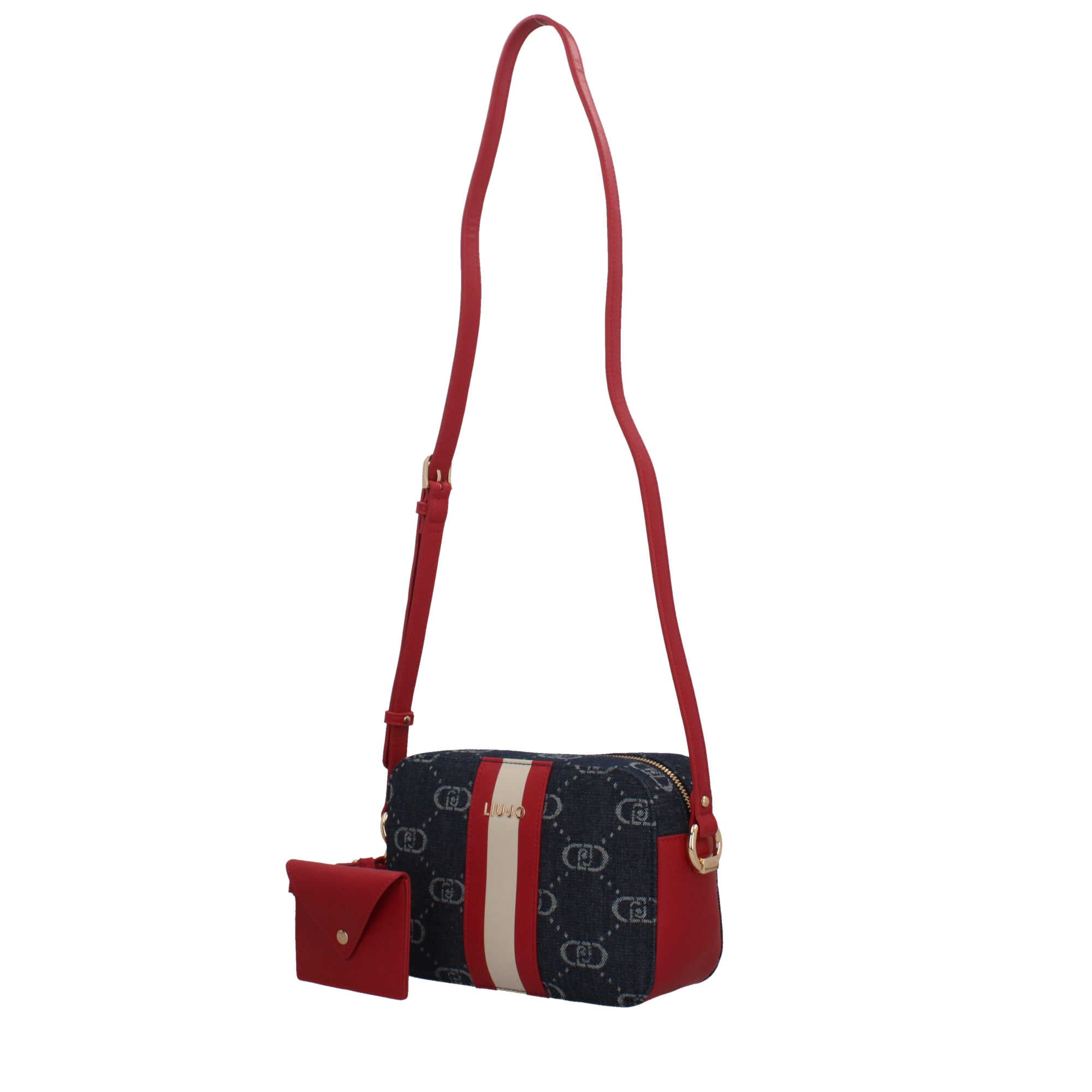 Borsa a Tracolla Donna Liu Jo in Tessuto Monogram con Pochette Blu TU | Giò Fashion