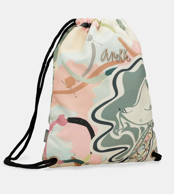 Anekke Sacca Zaino Smart in poliestere con chiusura a coulisse Verde TU | Giò Fashion