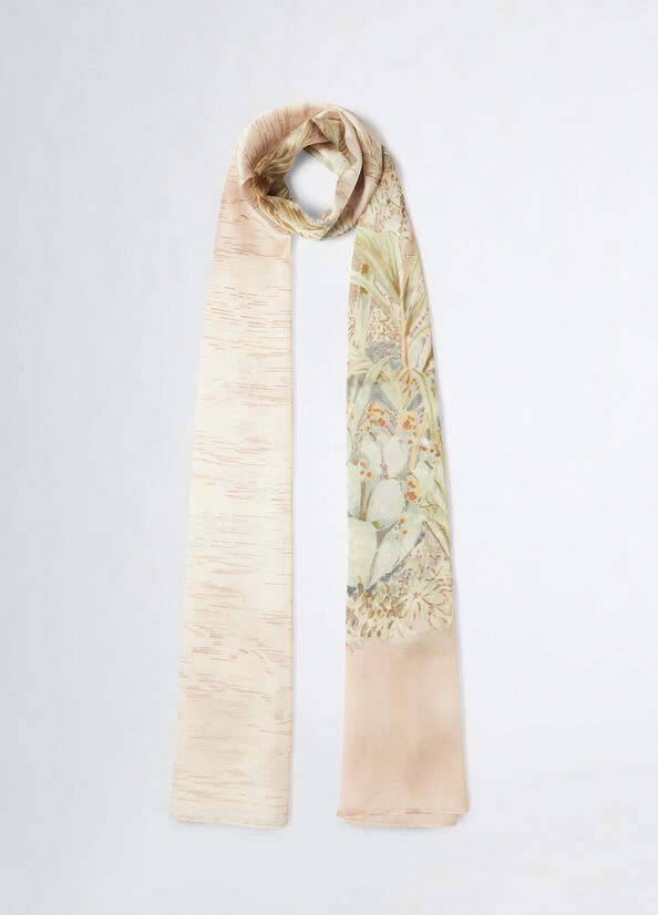 Foulard elegante Liu Jo con stampa delicata Beige TU | Giò Fashion