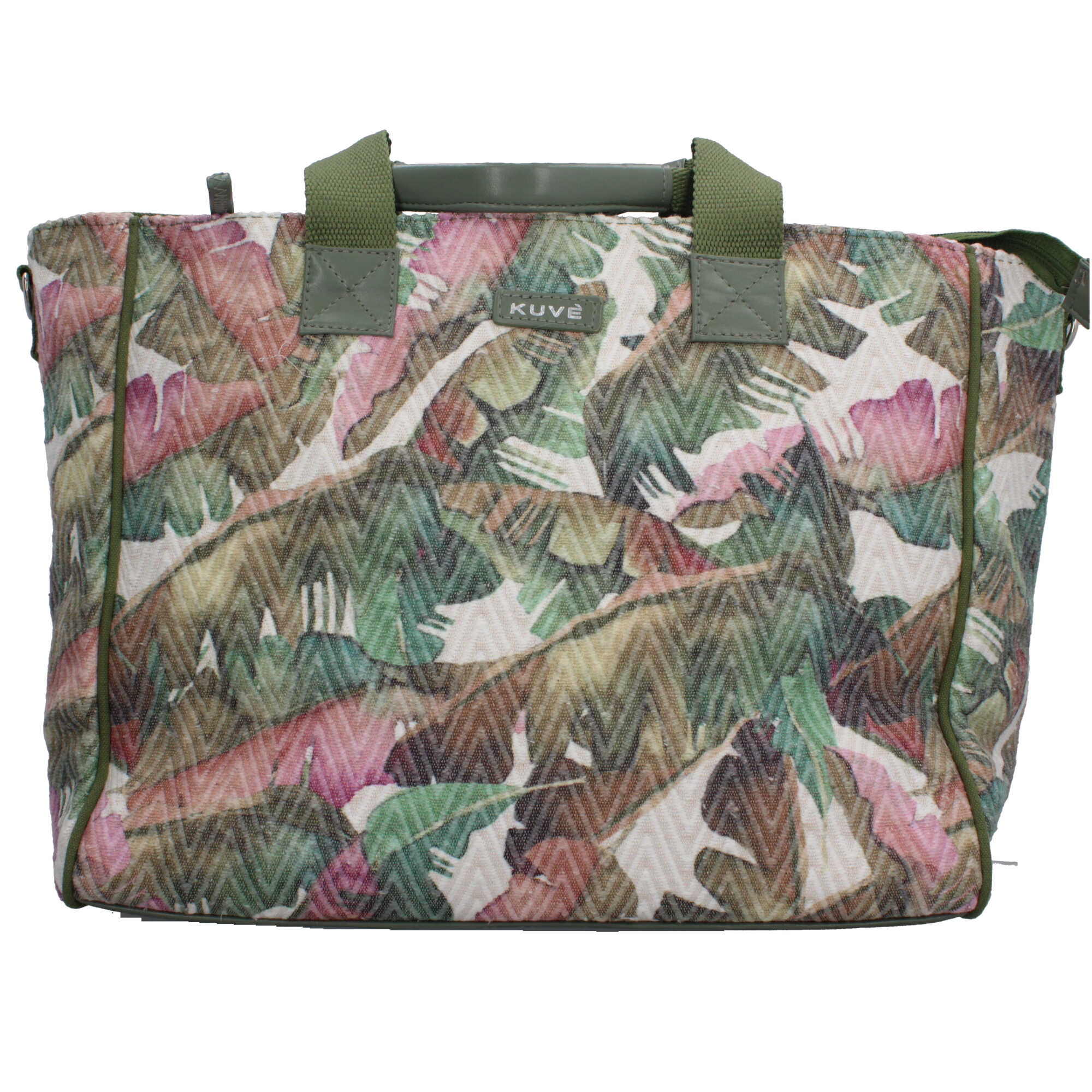 Borsa mare Kuve in tessuto fantasia tropicale