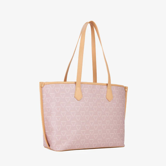 Shopper Valentino con stampa monogram e manici lunghi
