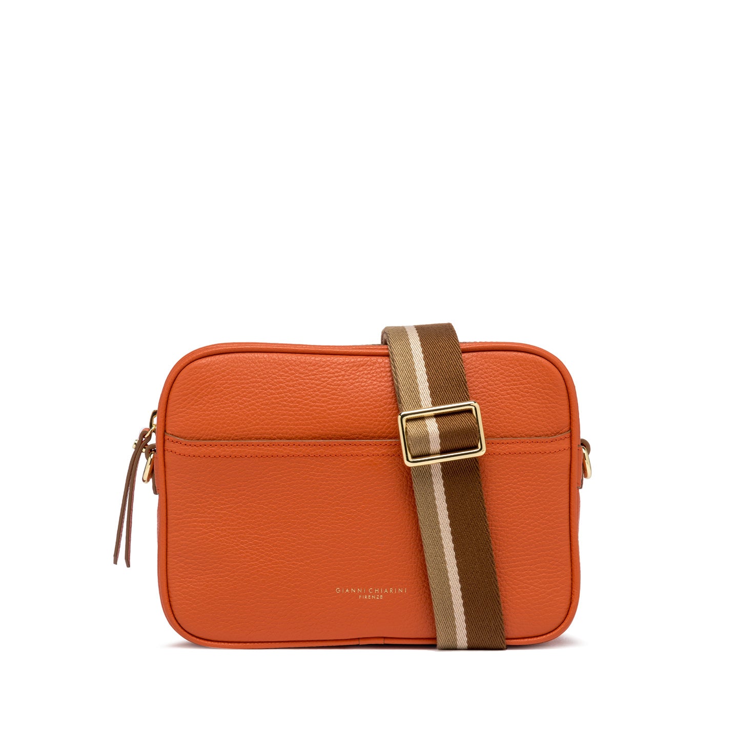 Gianni Chiarini Nina borsa a tracolla in pelle martellata con tasca frontale