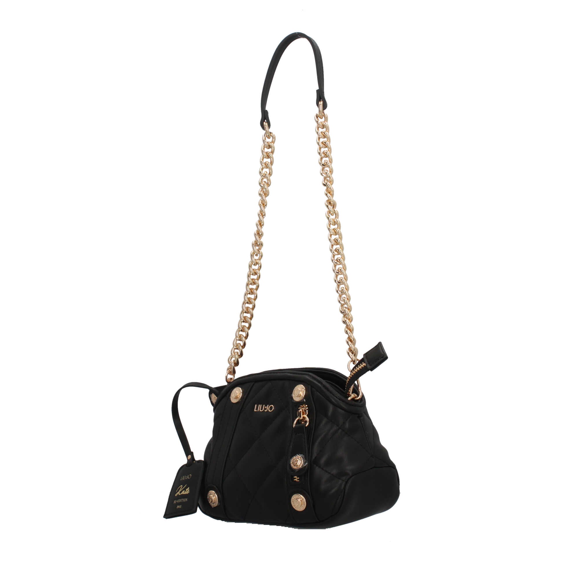 Borsa a Tracolla Donna Liu Jo Kate Re-Edition con Trapuntatura e Catena Nero TU | Giò Fashion