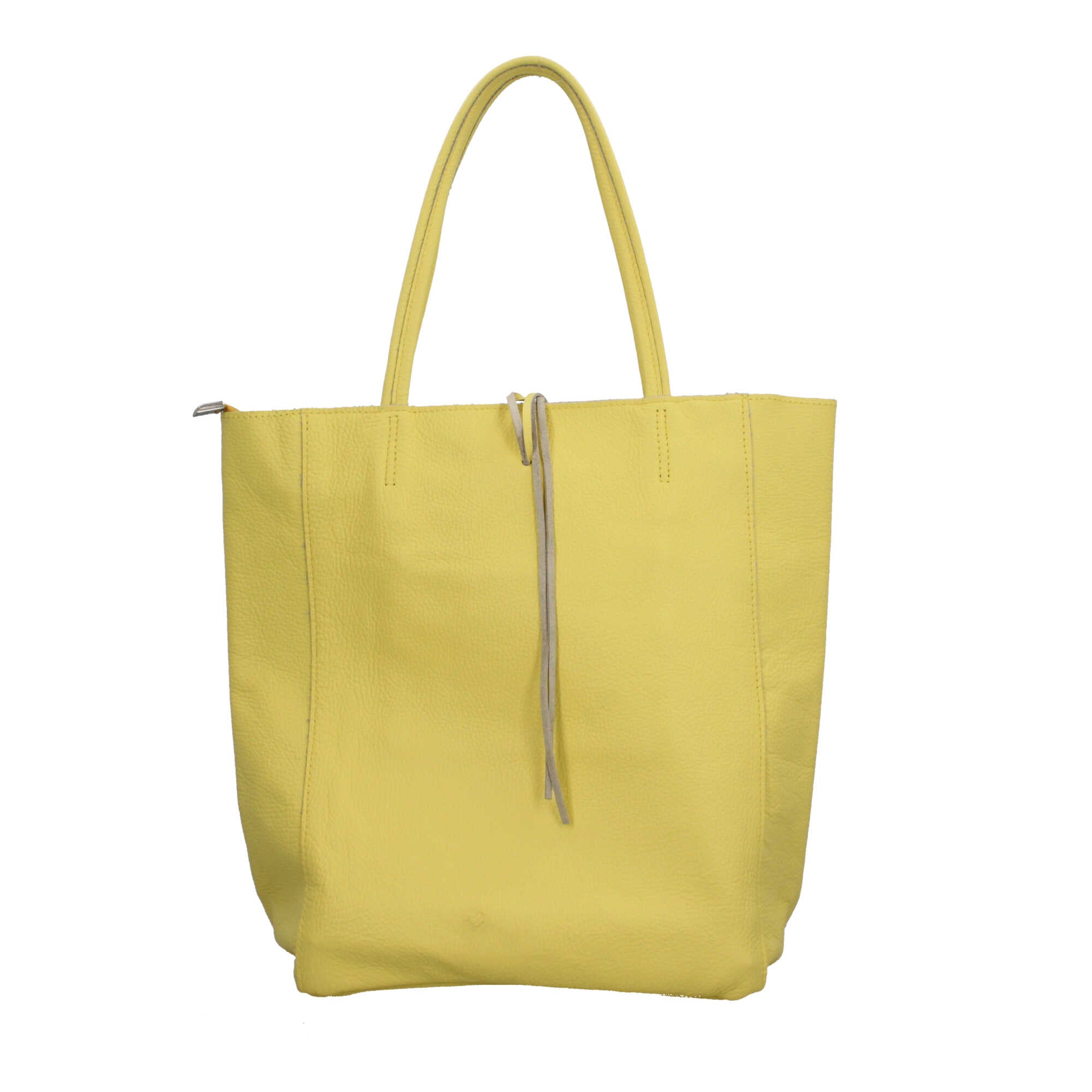 Shopper in pelle martellata Made in Italy dal design essenziale