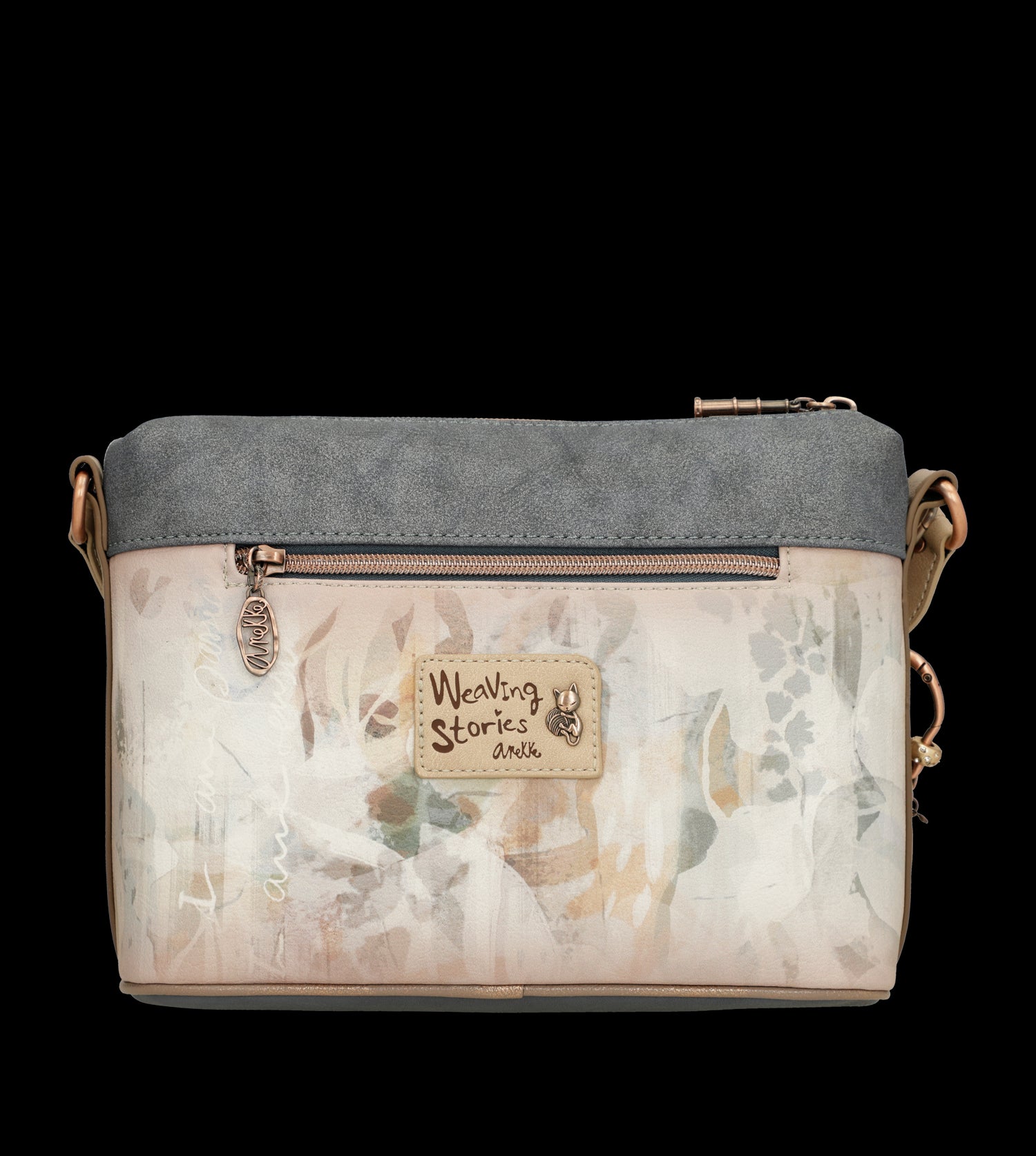 Borsa a tracolla Anekke compatta ed elegante con dettagli floreali
