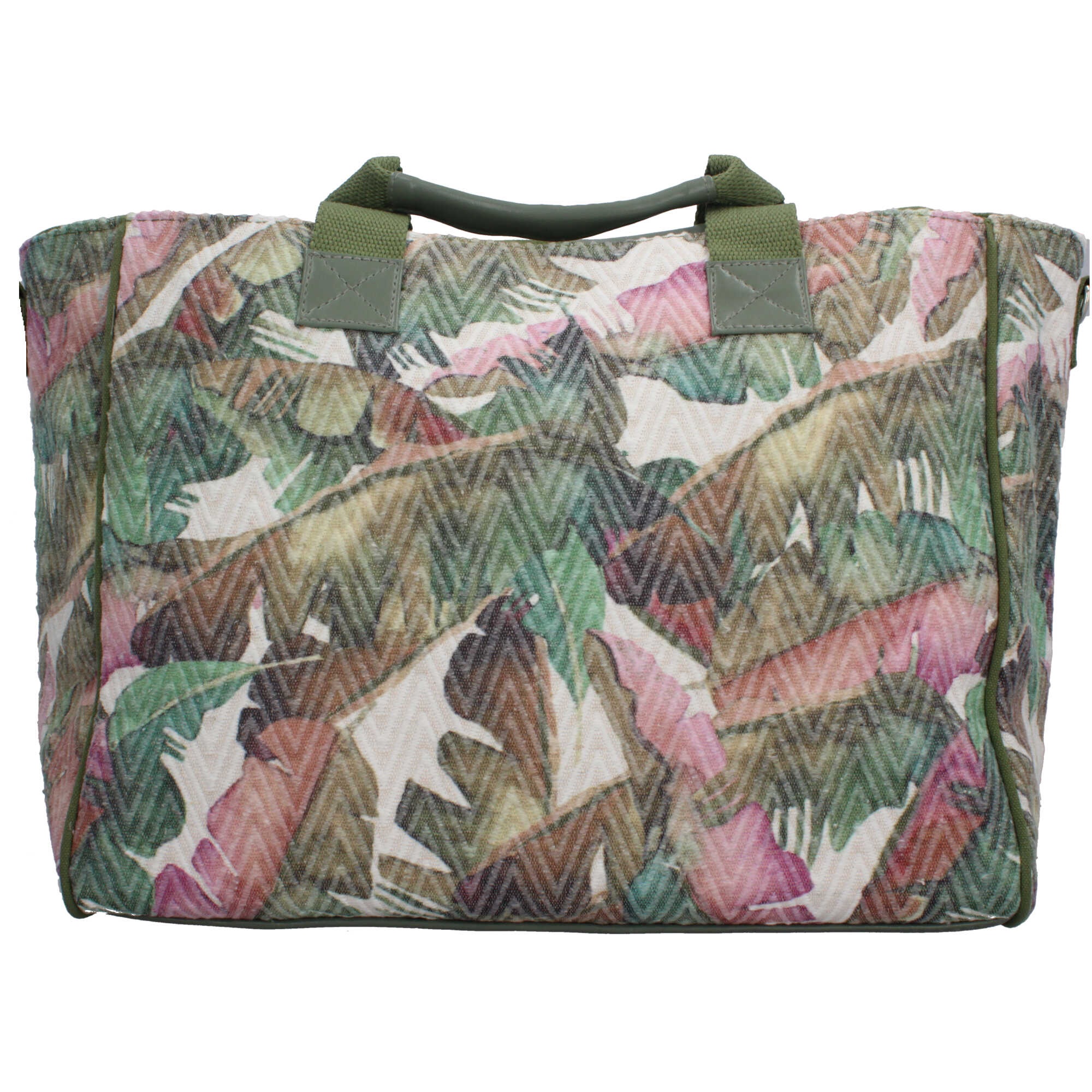 Borsa mare Kuve in tessuto fantasia tropicale