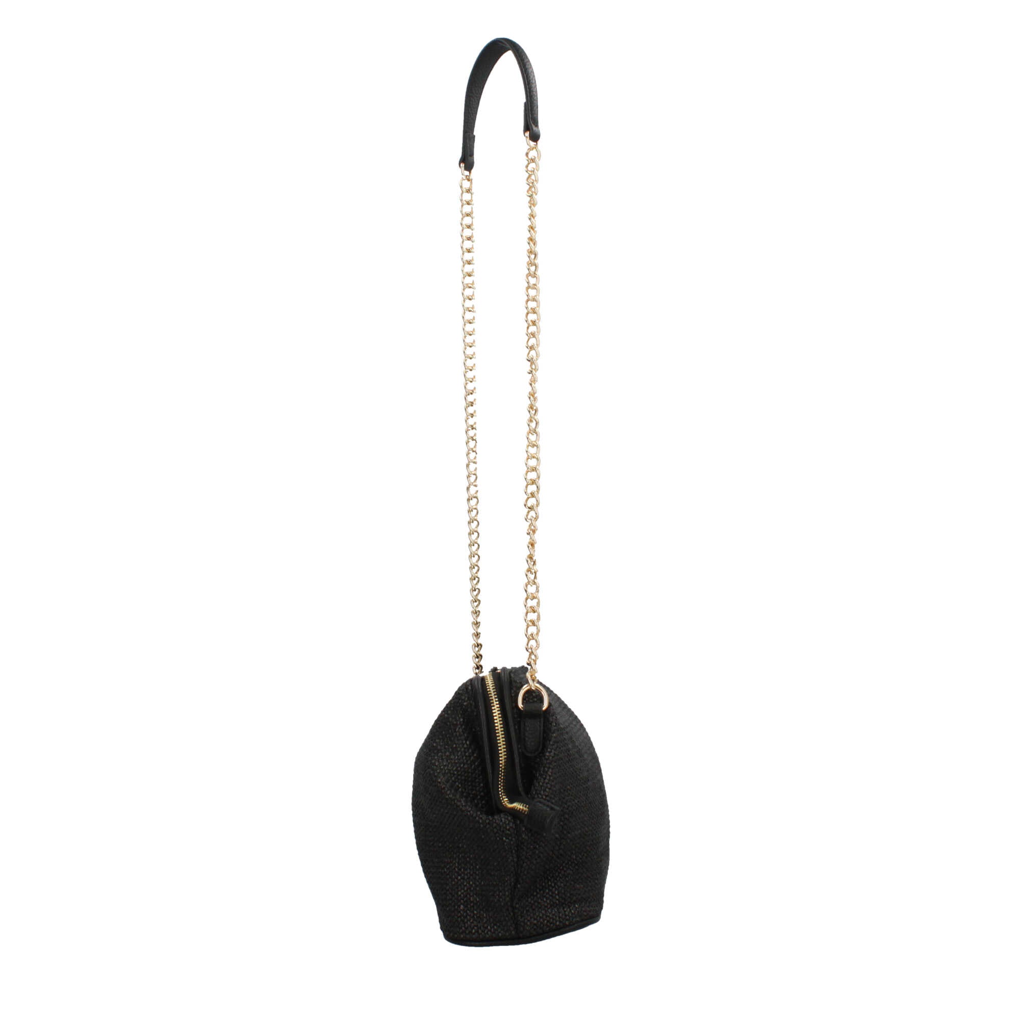 Borsa donna YNot pochette con tracolla in catena e dettagli in ecopelle