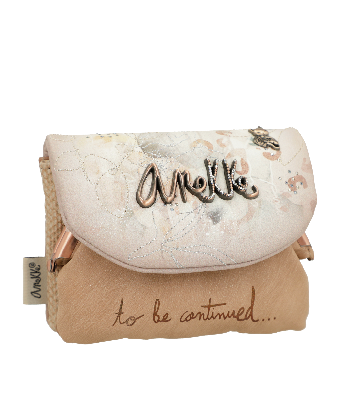 Portamonete Anekke compatto ed elegante con chiusura a patta Beige TU | Giò Fashion
