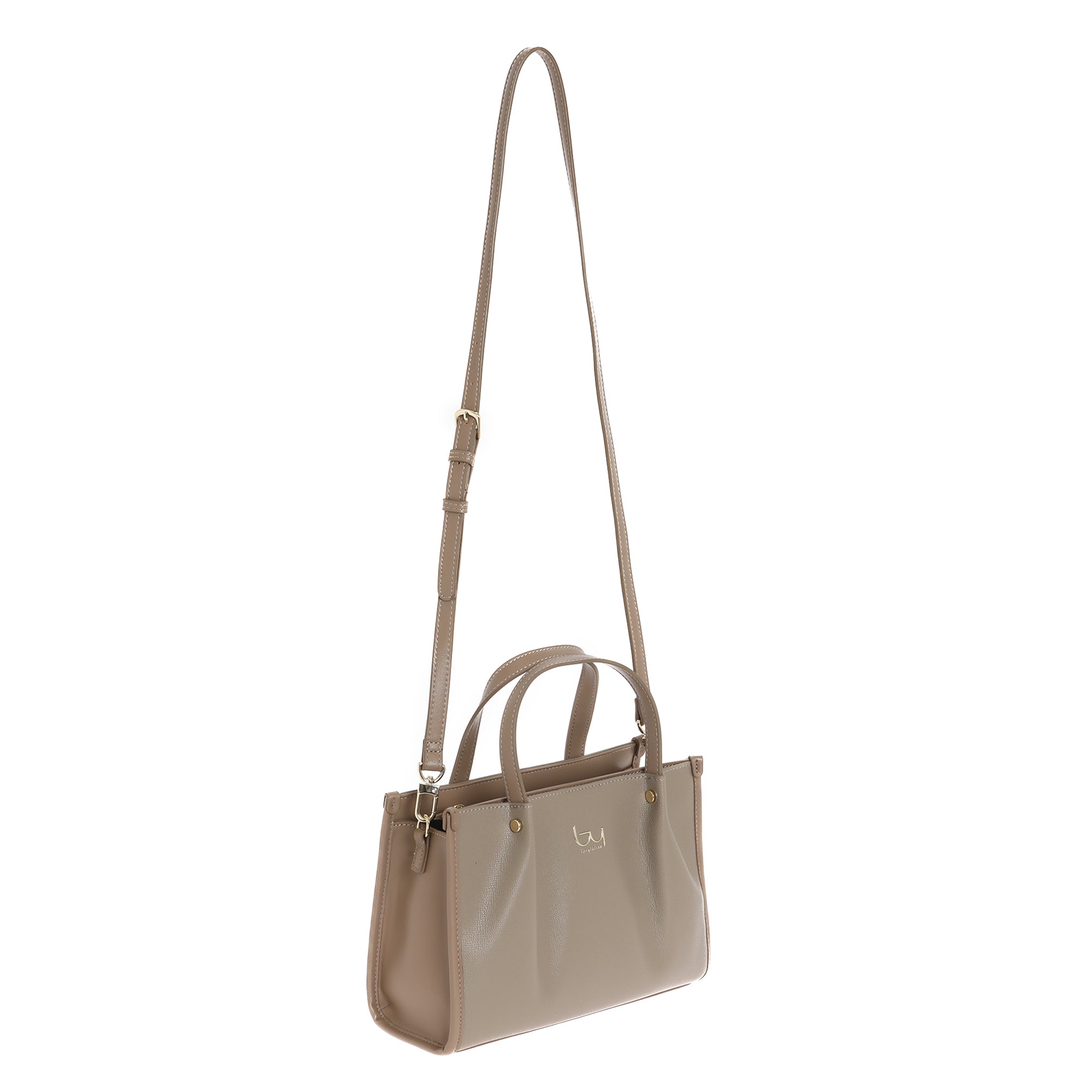 By Byblos borsa a mano con tracolla removibile e logo in metallo Beige TU | Giò Fashion