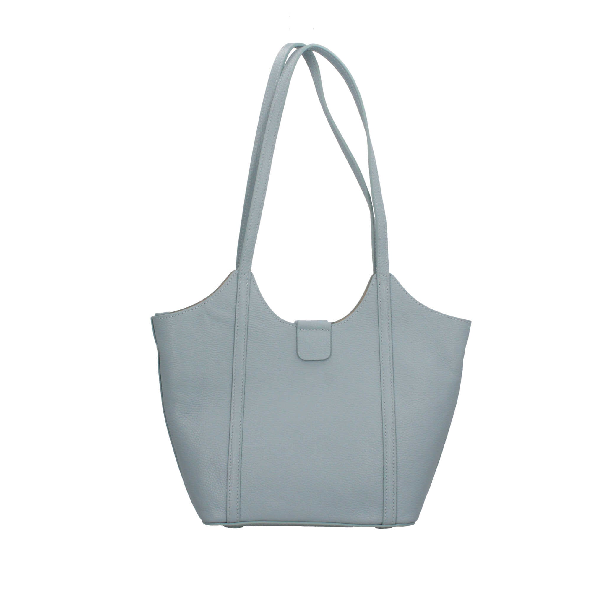 Borsa Made in Italy a spalla in vera pelle con linea affusolata