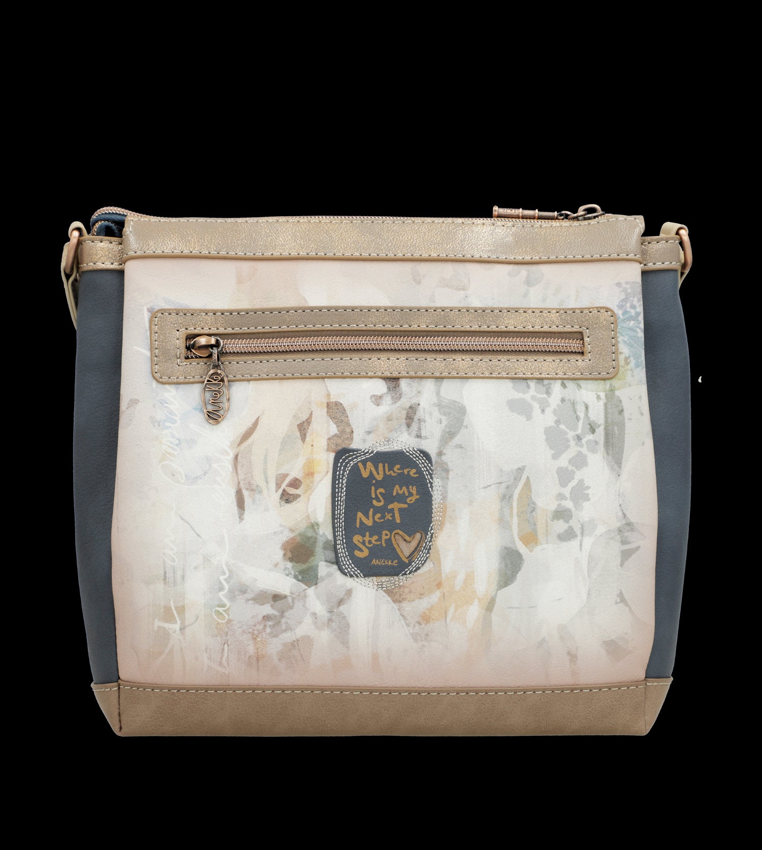 Borsa a tracolla Anekke elegante e pratica con dettagli artistici