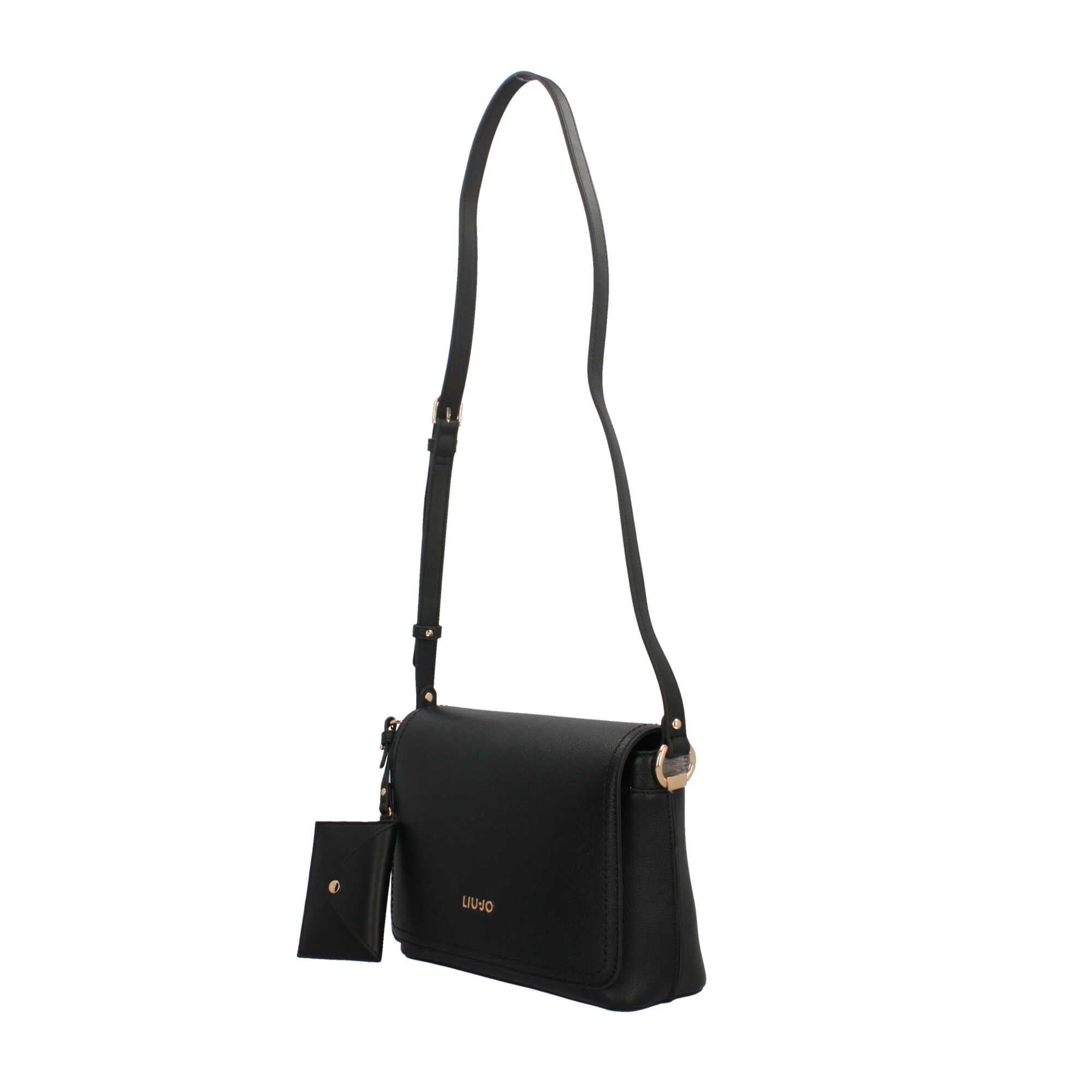 Borsa a Tracolla Donna Liu Jo con Patta e Pochette Coordinata Nero TU | Giò Fashion