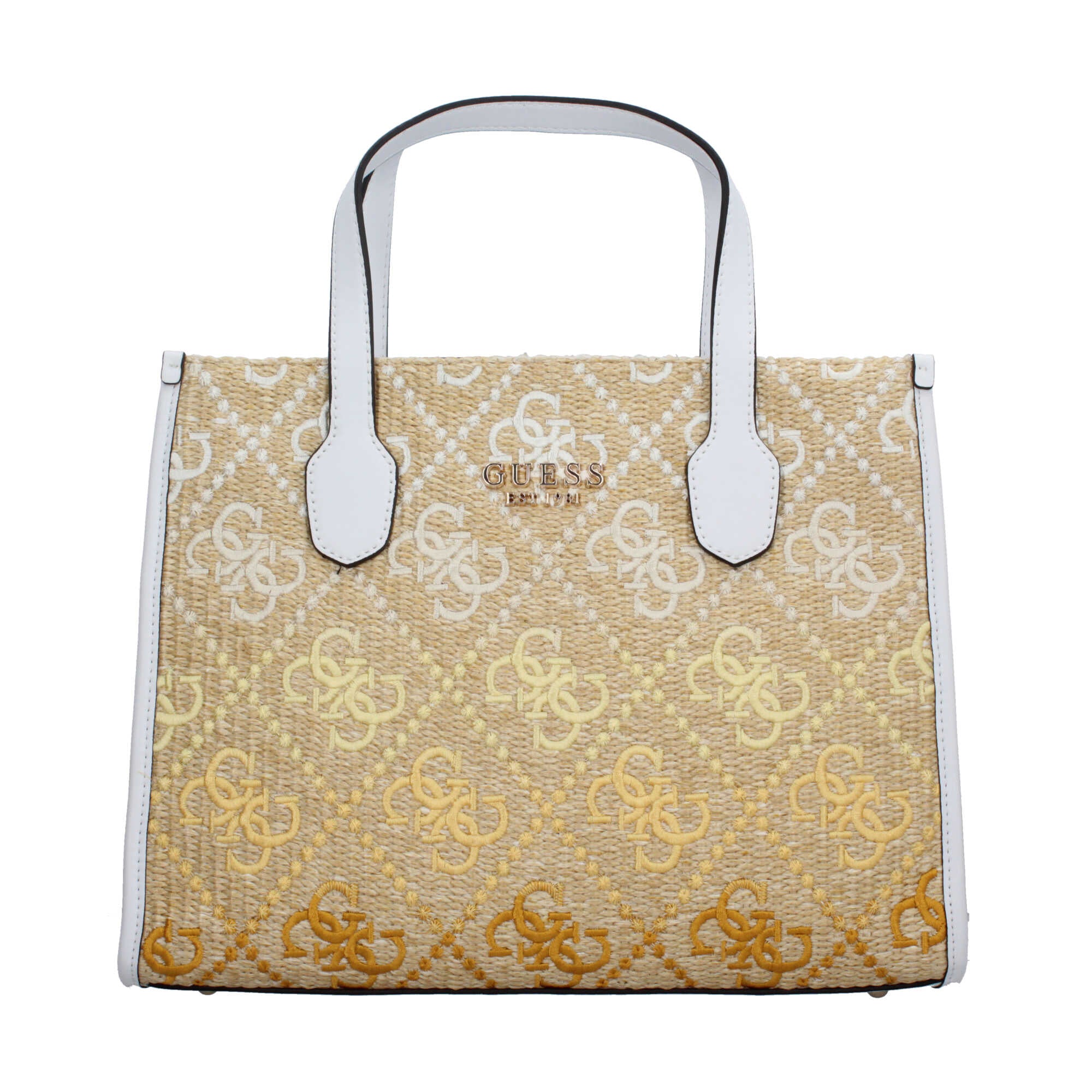 Borsa shopper Guess con effetto intrecciato, manici e tracolla regolabile