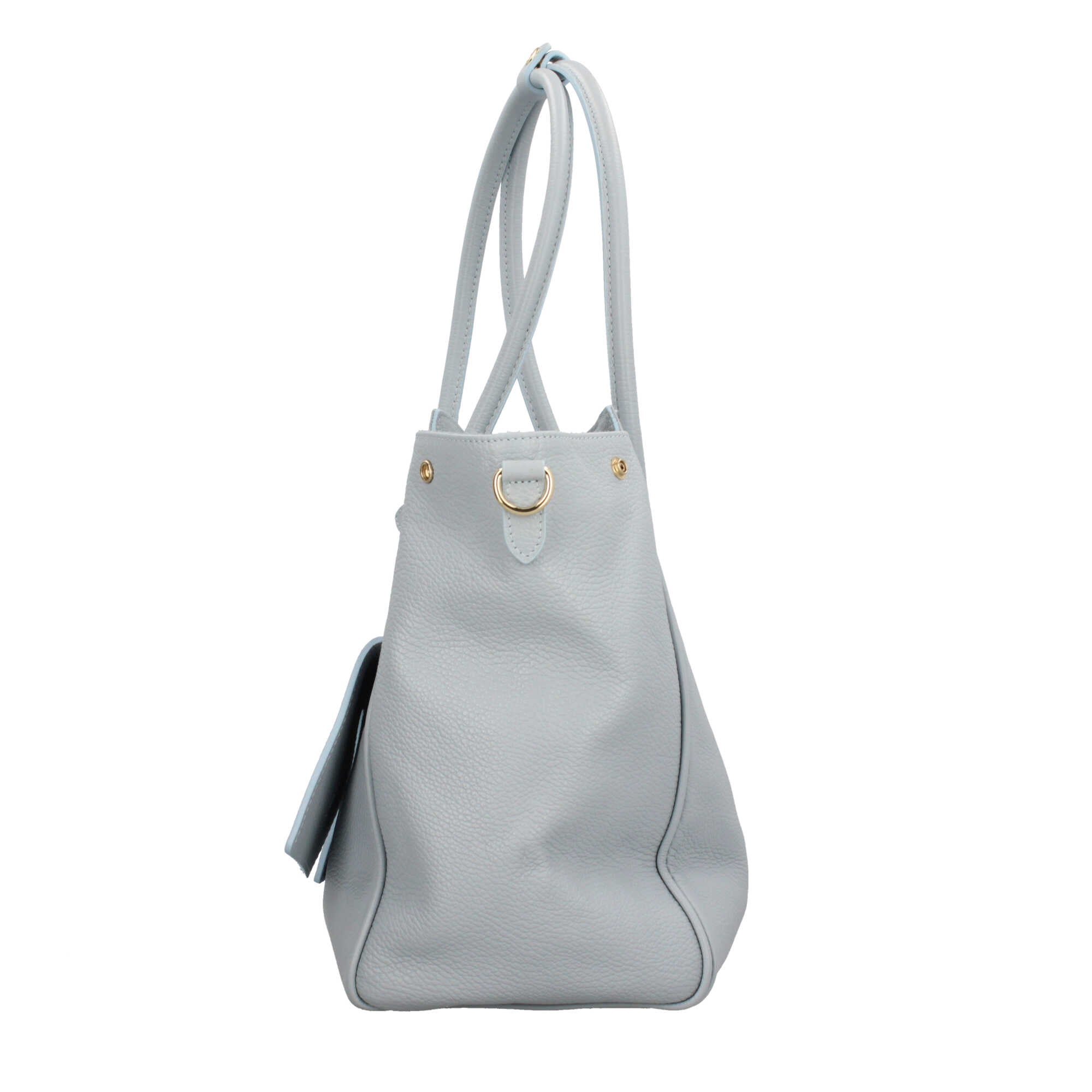 Borsa Made in Italy in vera pelle a spalla con design strutturato