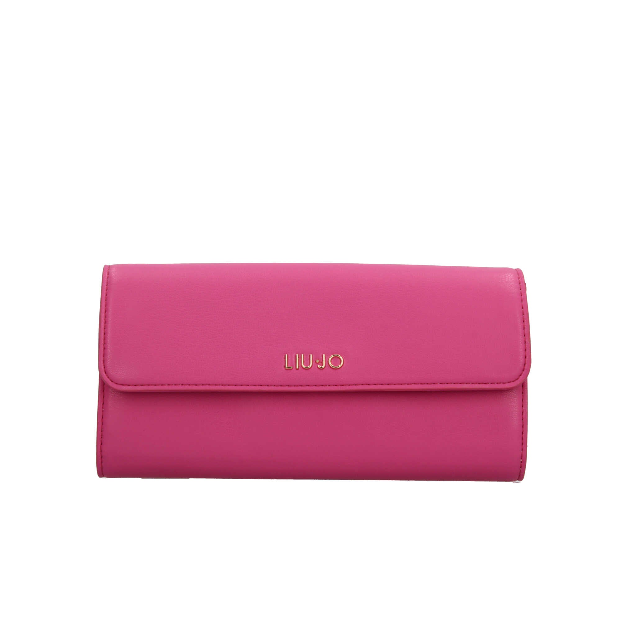 Portafoglio Liu Jo con logo metallico e chiusura a pattina Rosa TU | Giò Fashion