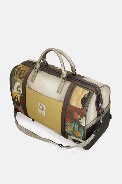 Borsa da viaggio Anekke con manici doppi e tracolla regolabile VERDE TU | Giò Fashion