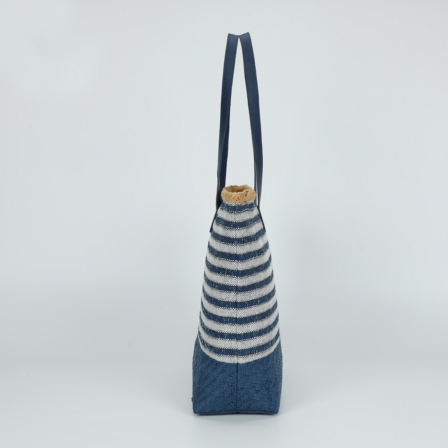 Borsa Mimi Mua in paglia intrecciata con manici lunghi