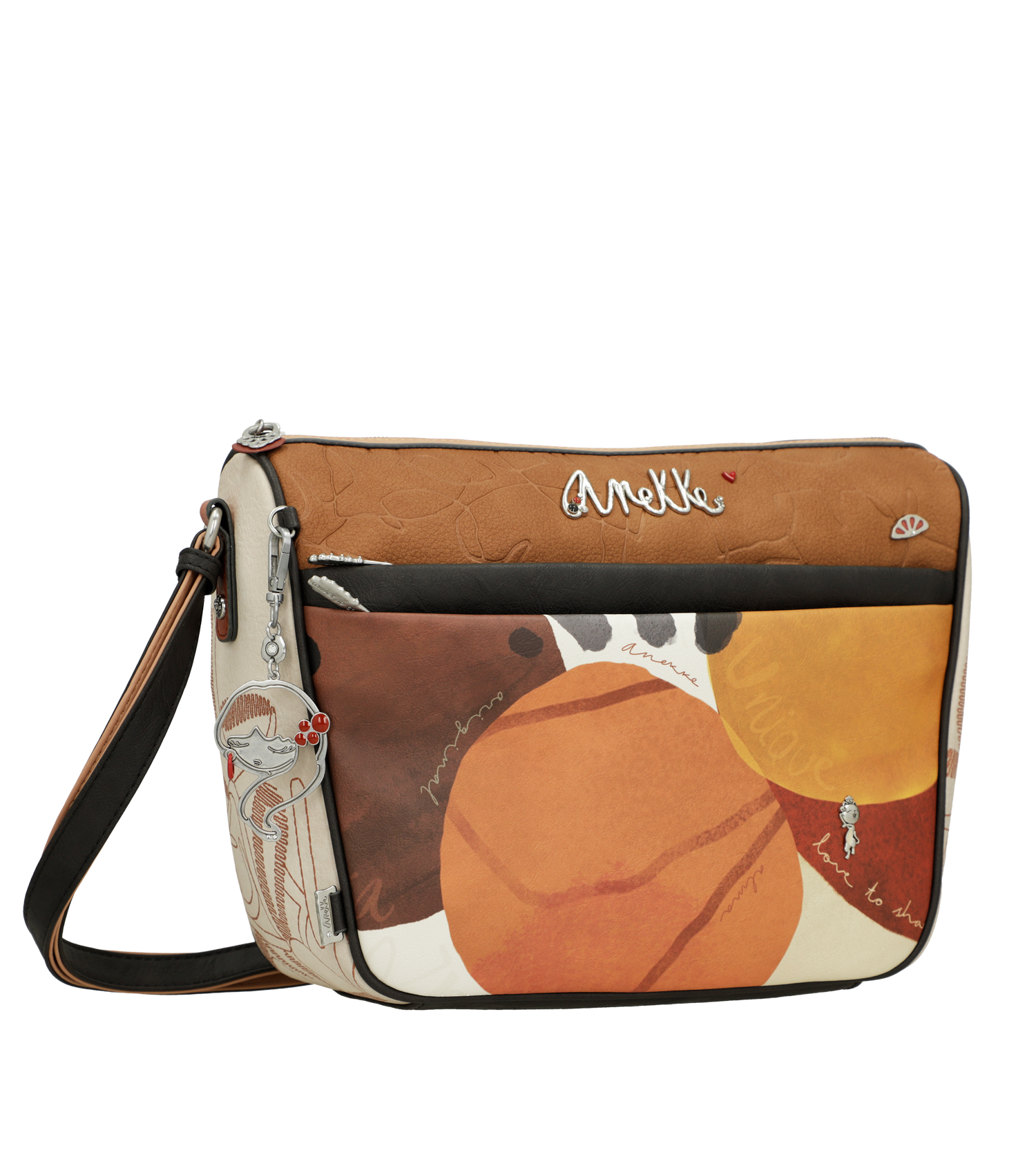 Borsa messenger Anekke con tracolla regolabile e dettagli unici Arancione TU | Giò Fashion