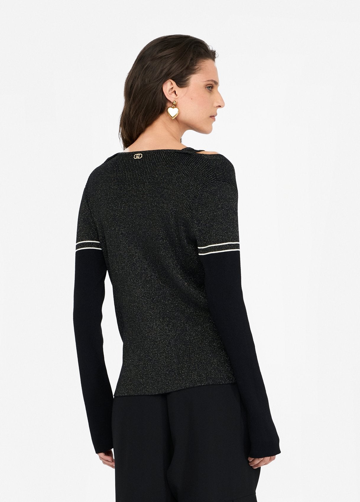Cardigan Liu Jo con dettagli in pizzo Nero L | Giò Fashion