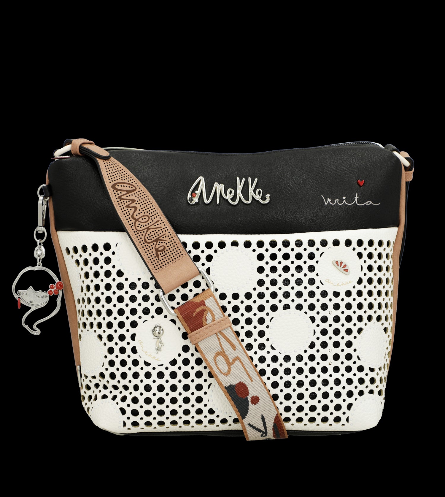 Borsa a tracolla Anekke con dettagli traforati e design elegante