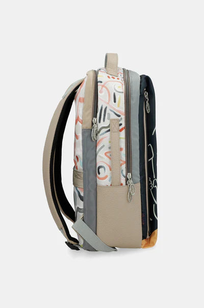 Zaino Anekke da viaggio e tempo libero con tasche laterali e chiusura con zip