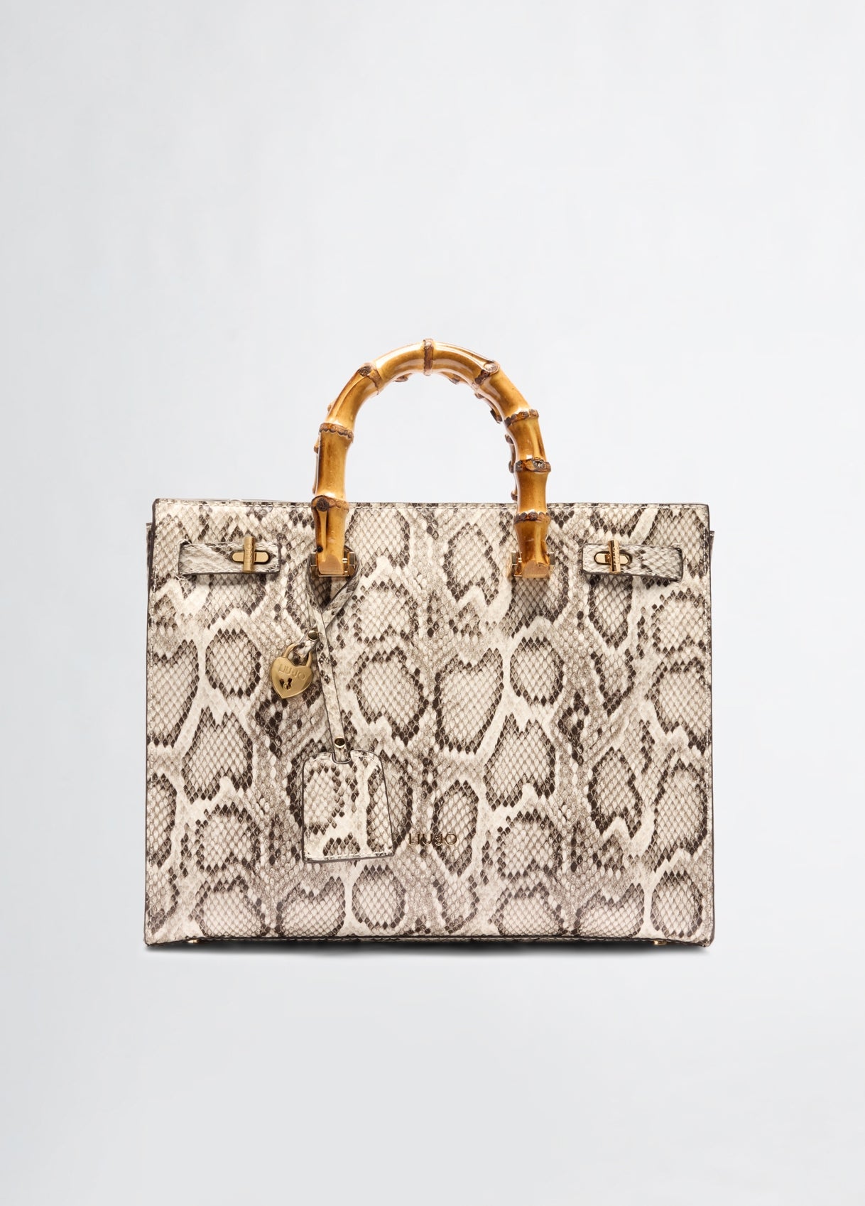 Borsa Liu Jo a mano con manici in bamboo Grigio TU | Giò Fashion