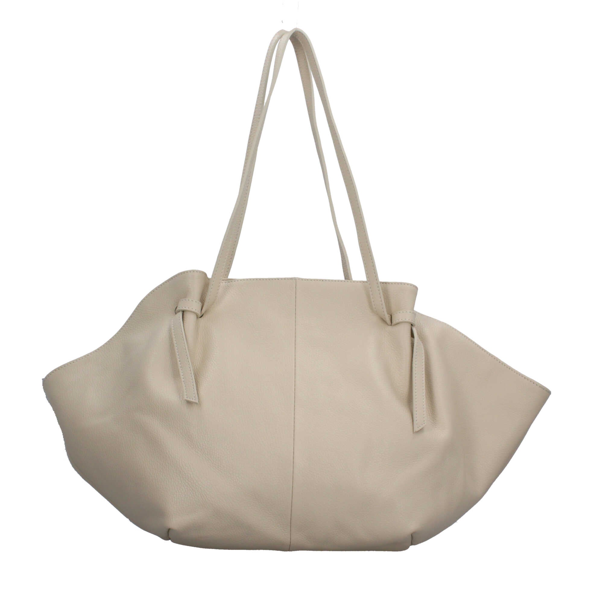 Borsa Made in Italy morbida in vera pelle con doppio manico