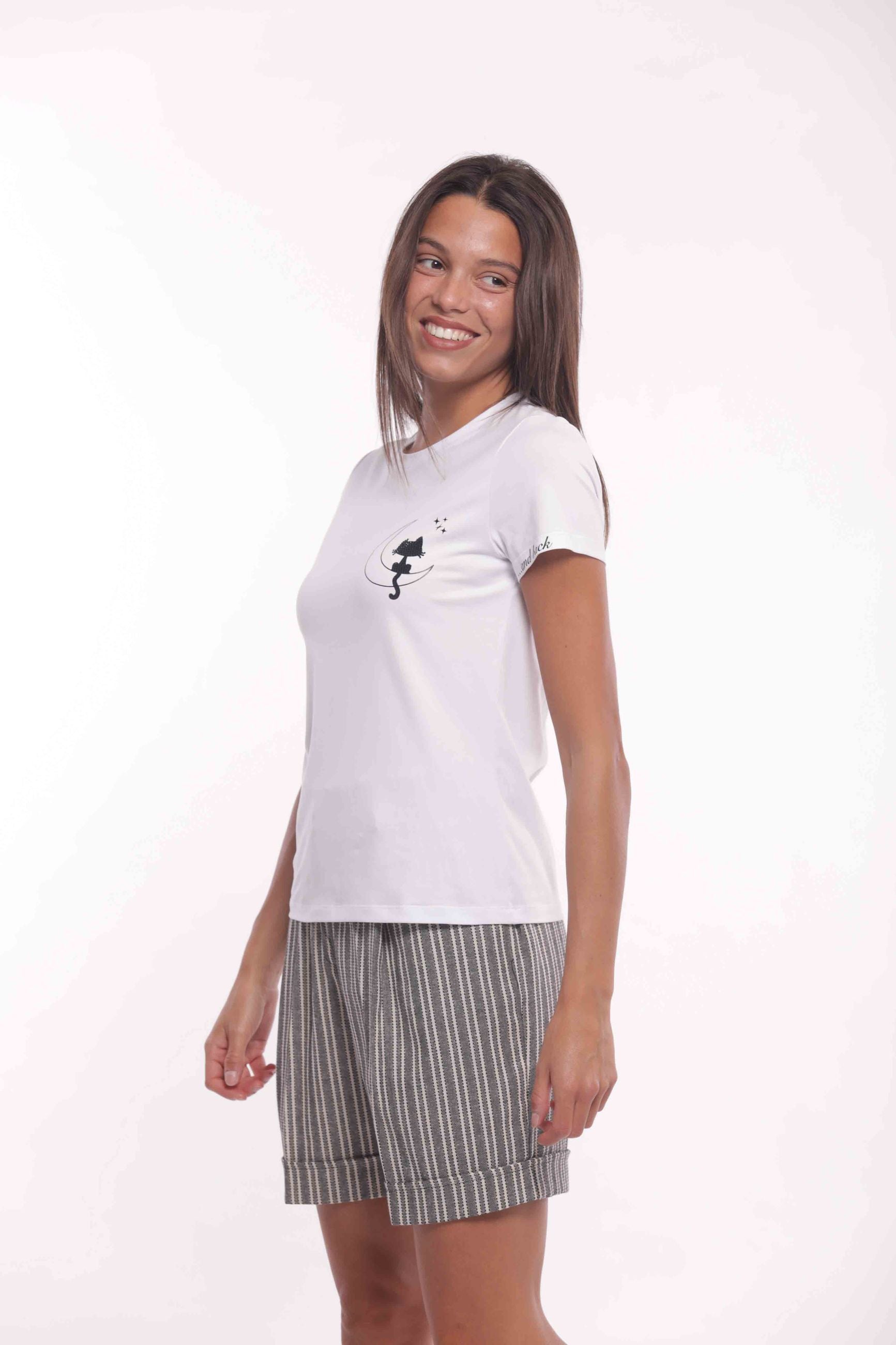 Minimua T-shirt To the Moon and Back con Stampa Lunare