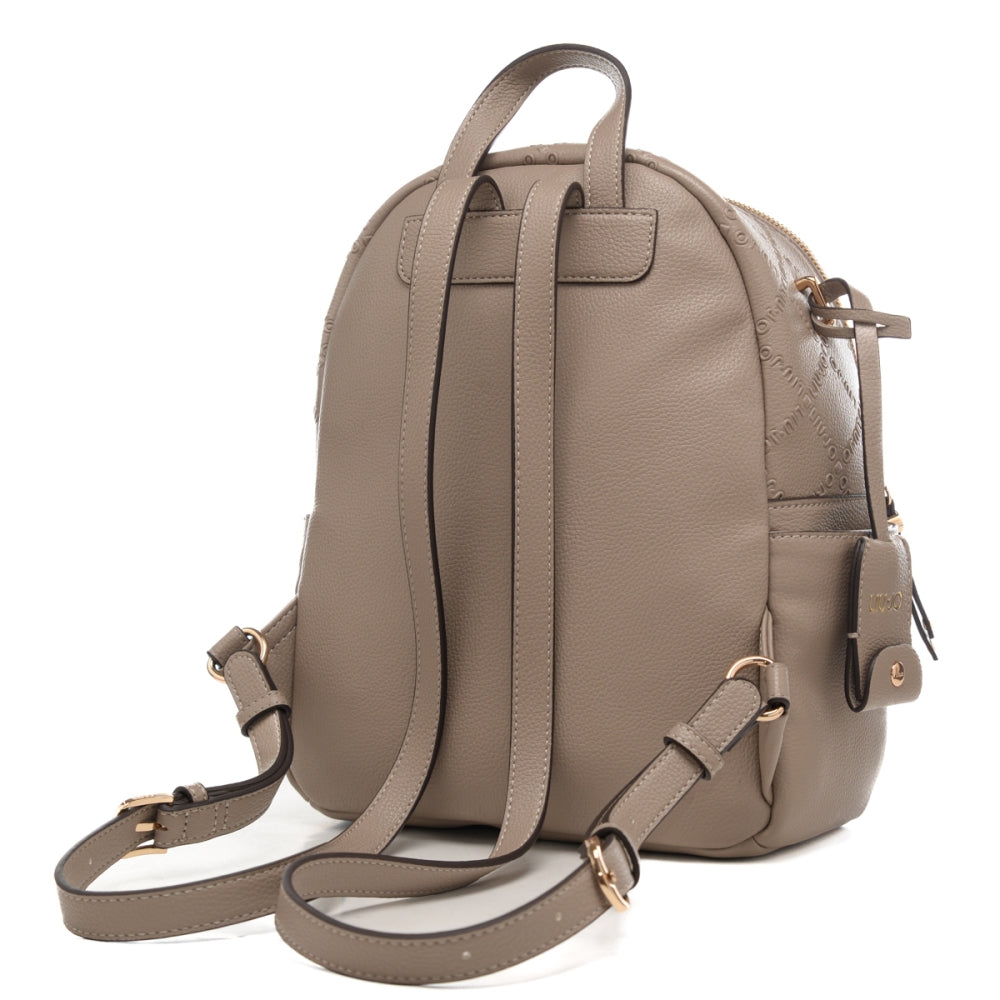 Zaino Liu Jo compatto con logo in rilievo e tasche laterali