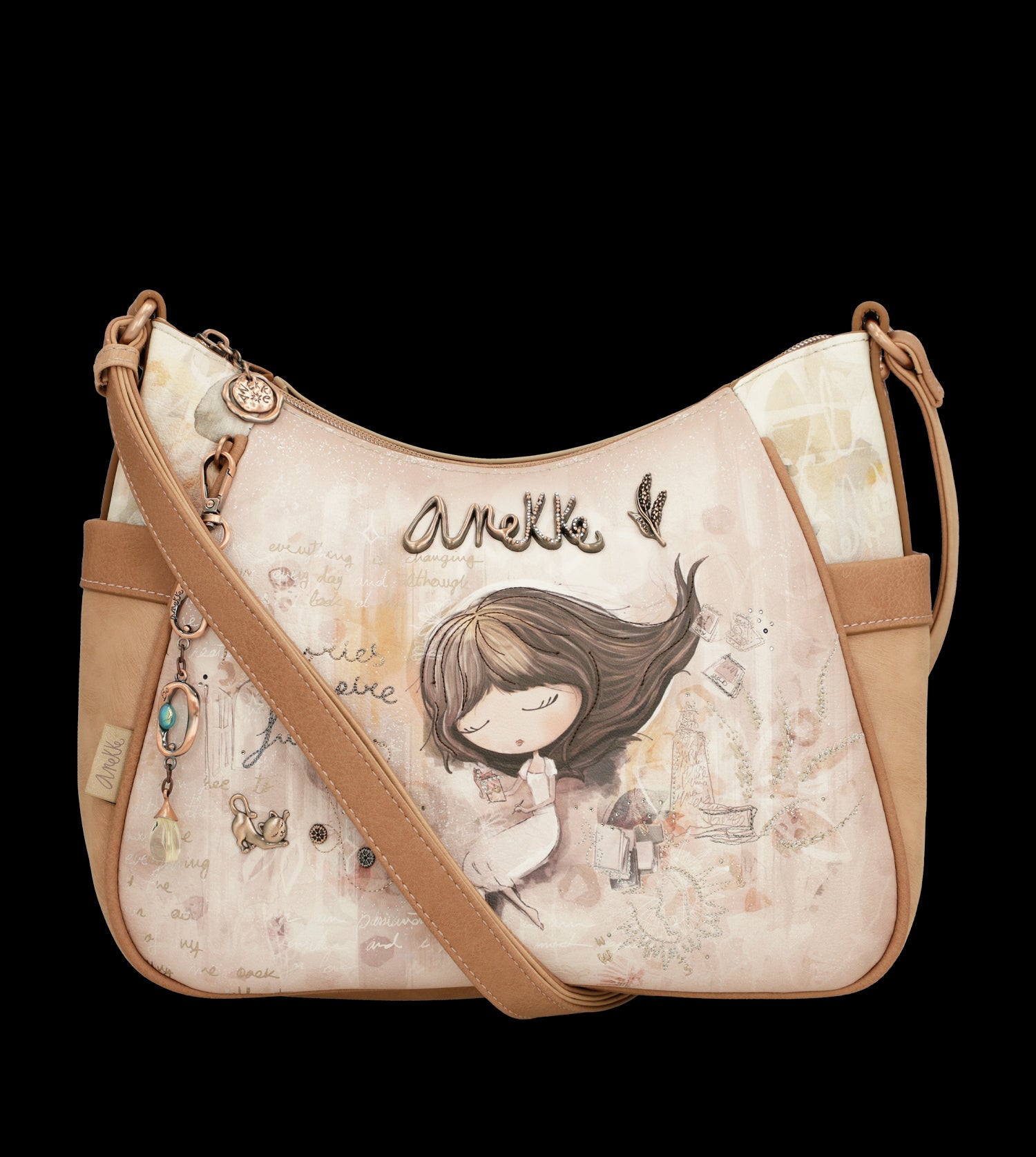 Borsa a tracolla Anekke con design artistico e dettagli eleganti