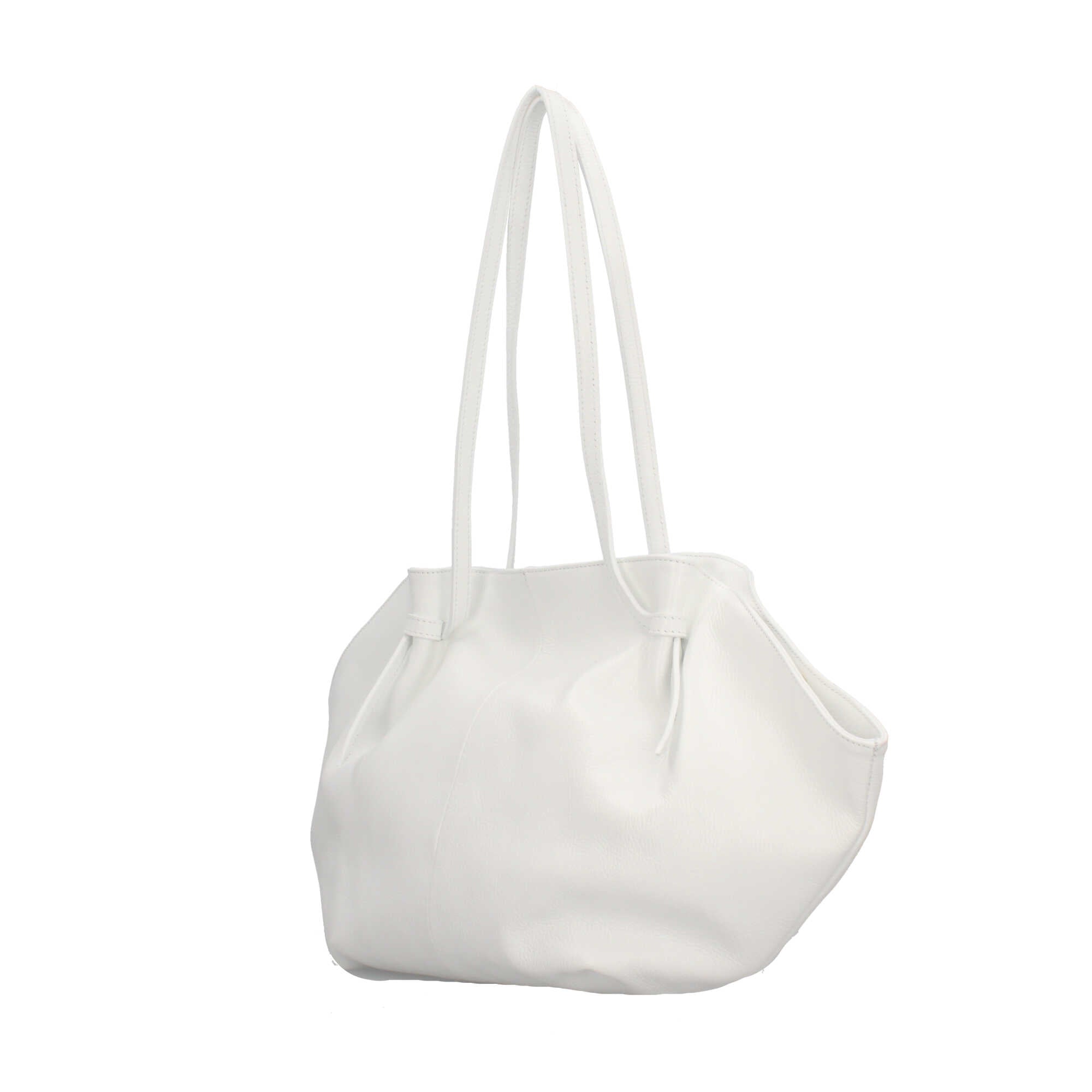 Borsa Made in Italy morbida in vera pelle con doppio manico